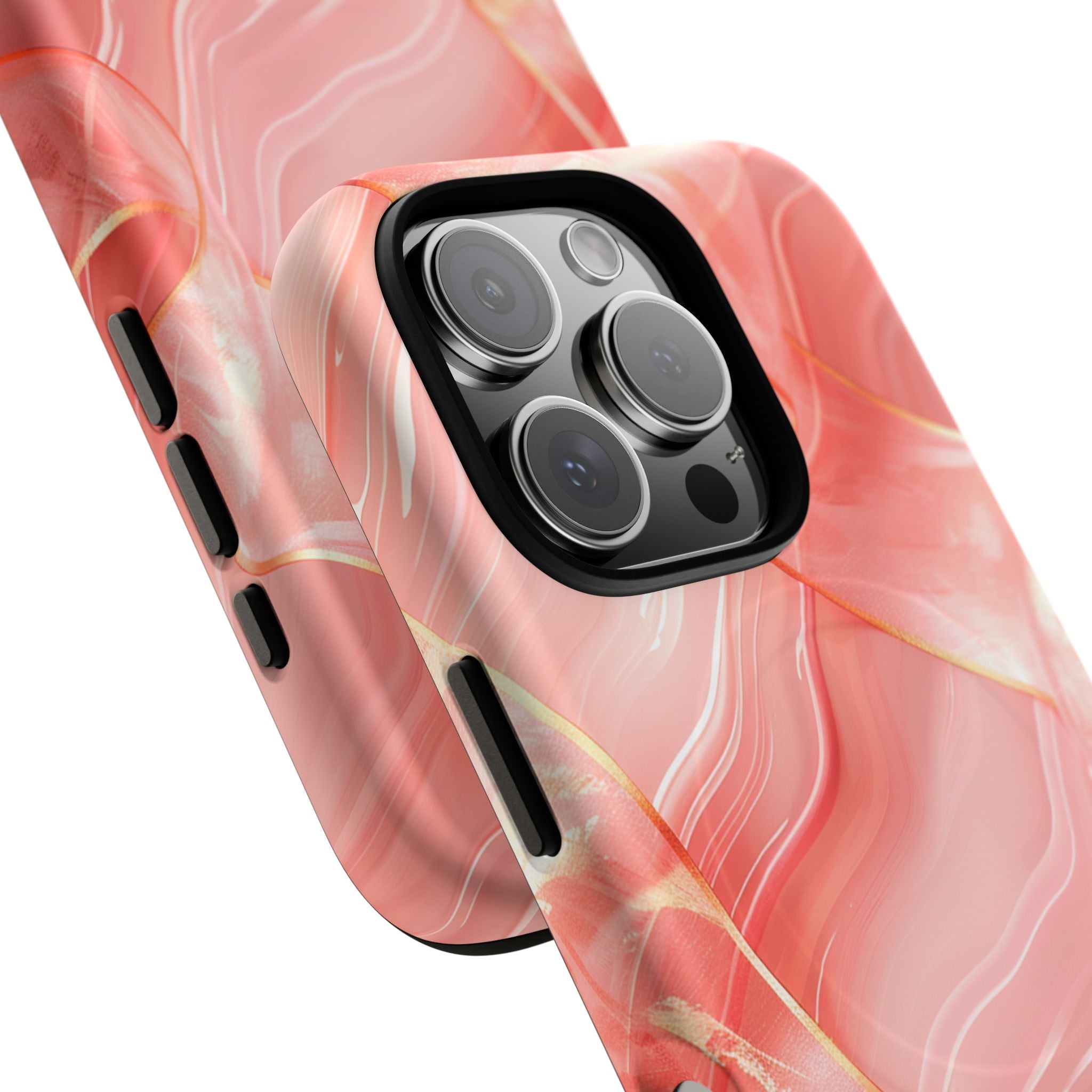 Pink Marble Magnetic Phone Case — Tough Protective iPhone Cover