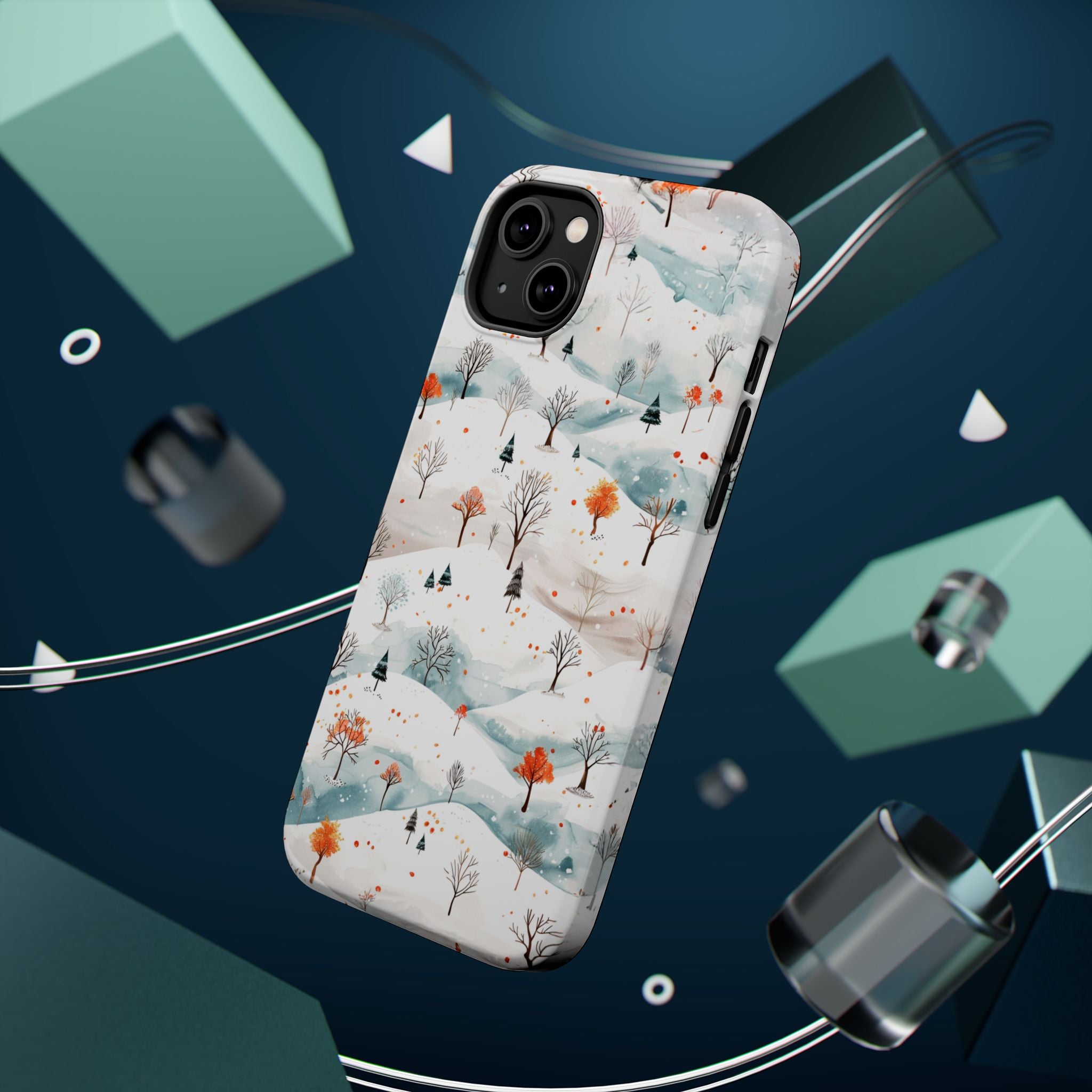 Winter Woodland Magnetic Phone Case — Impact-Resistant MagSafe-Compatible