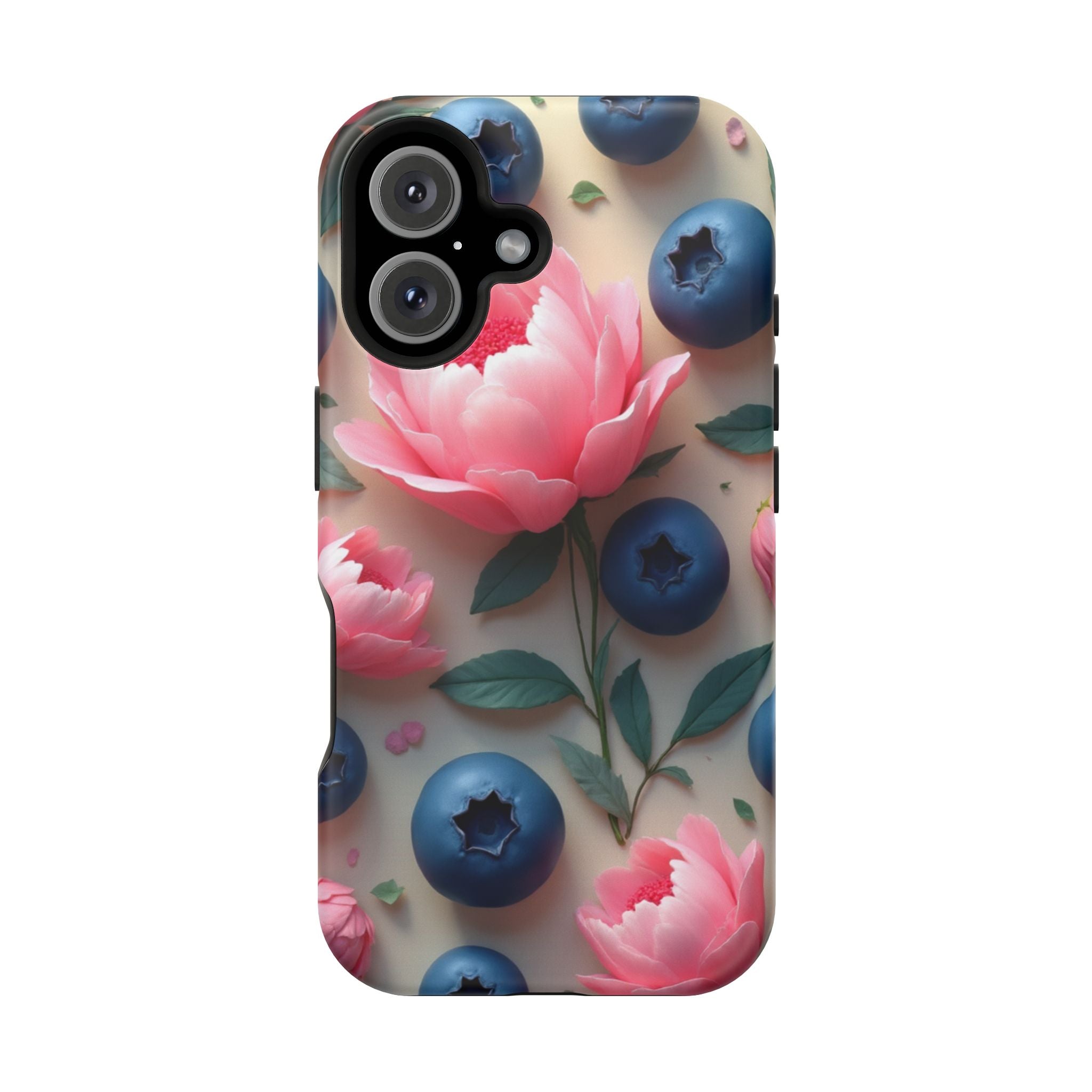 Floral Blueberry Phone Case — Magnetic Impact-Resistant