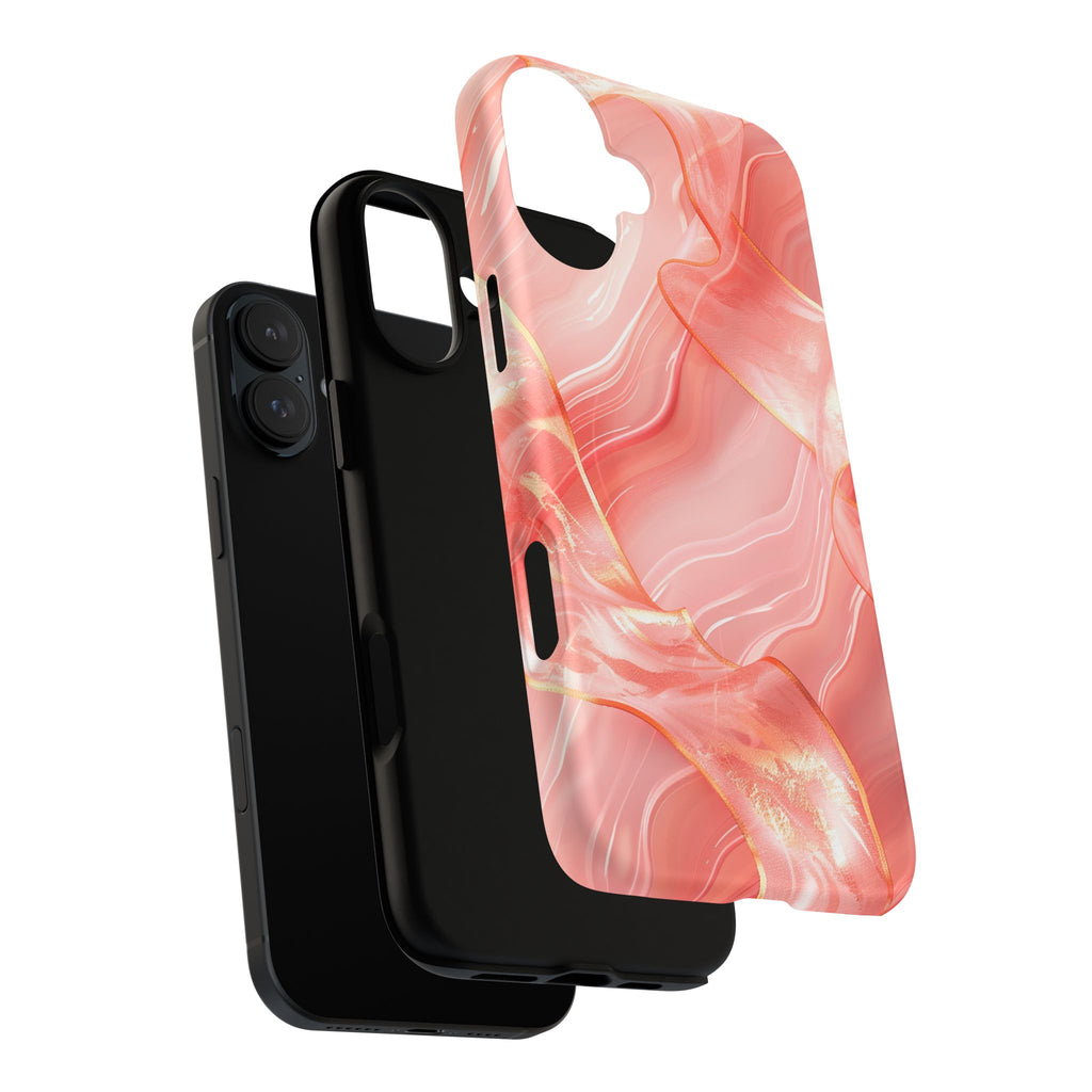 Pink Marble Magnetic Phone Case — Tough Protective iPhone Cover