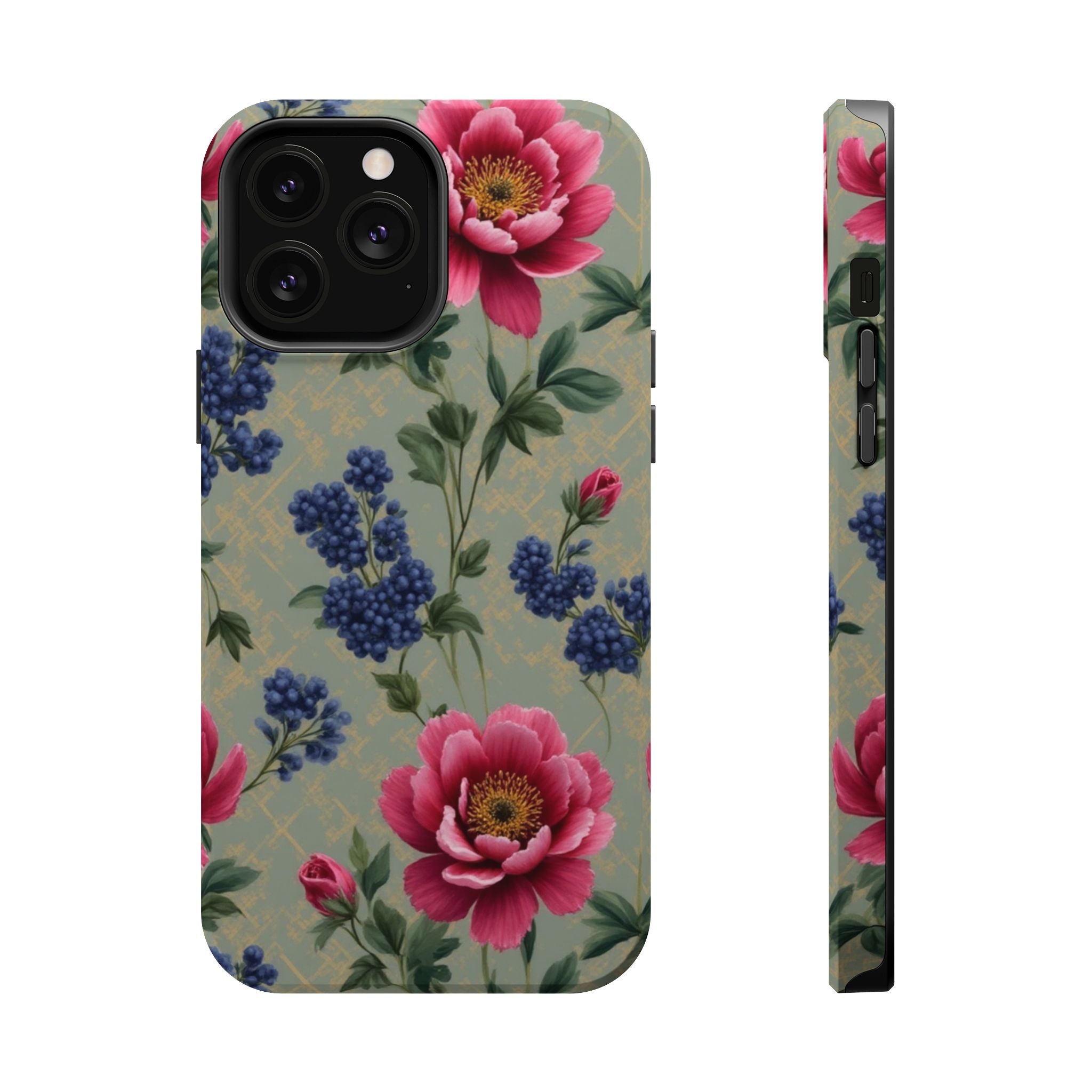 Floral Vintage Magnetic Impact-Resistant Phone Case
