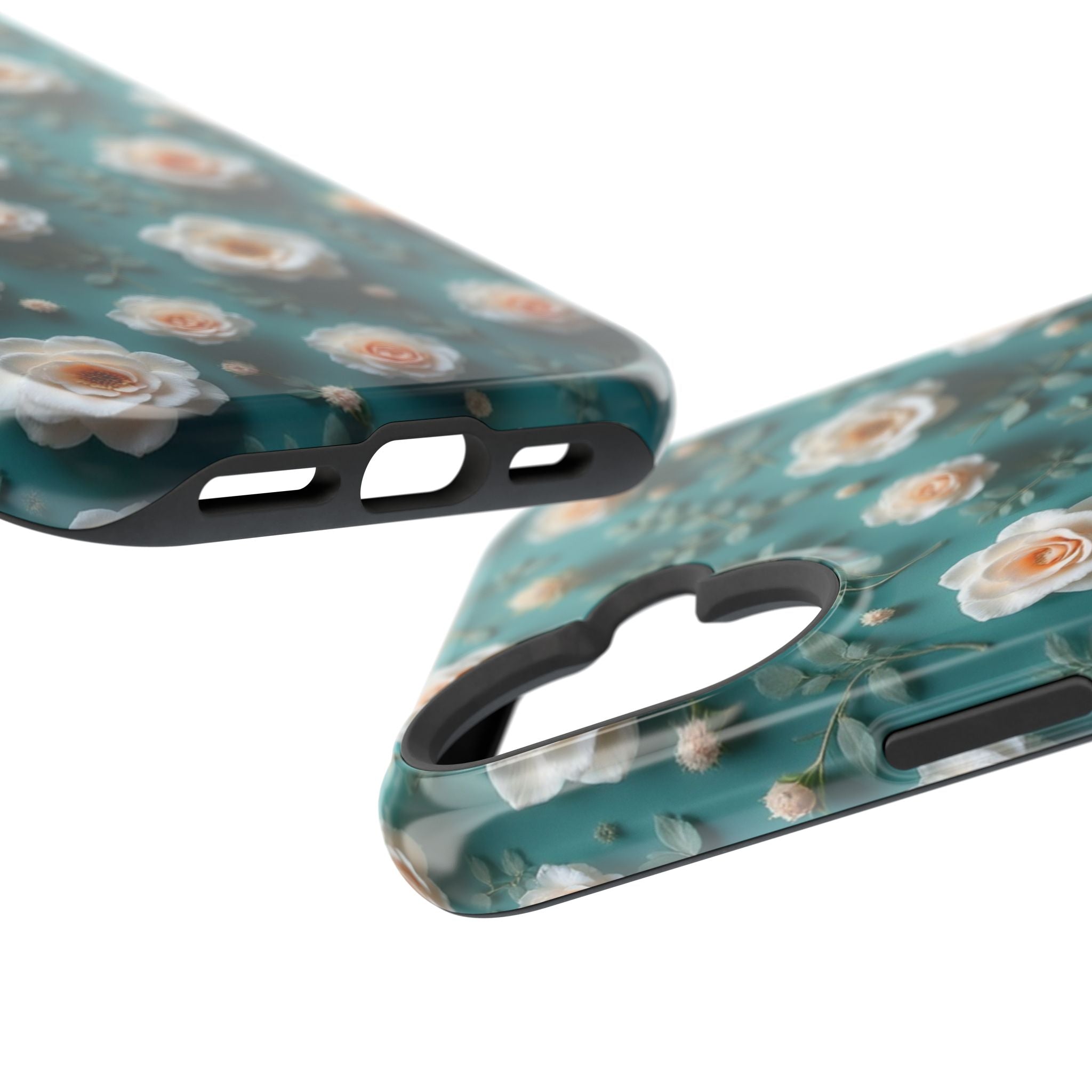 Floral Rose Pattern Magnetic Impact-Resistant Phone Case
