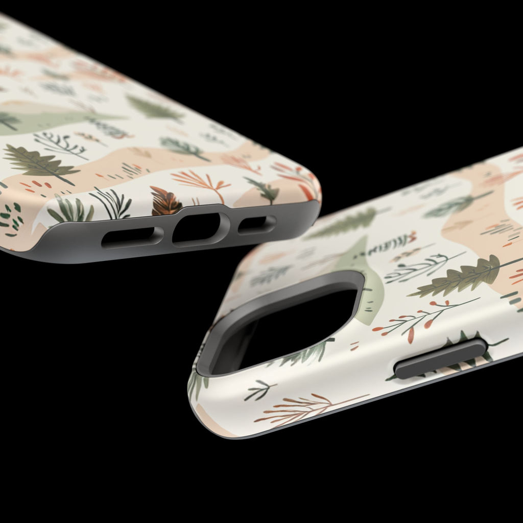 Magnetic Impact-Resistant Phone Case — Woodland Trees Pattern