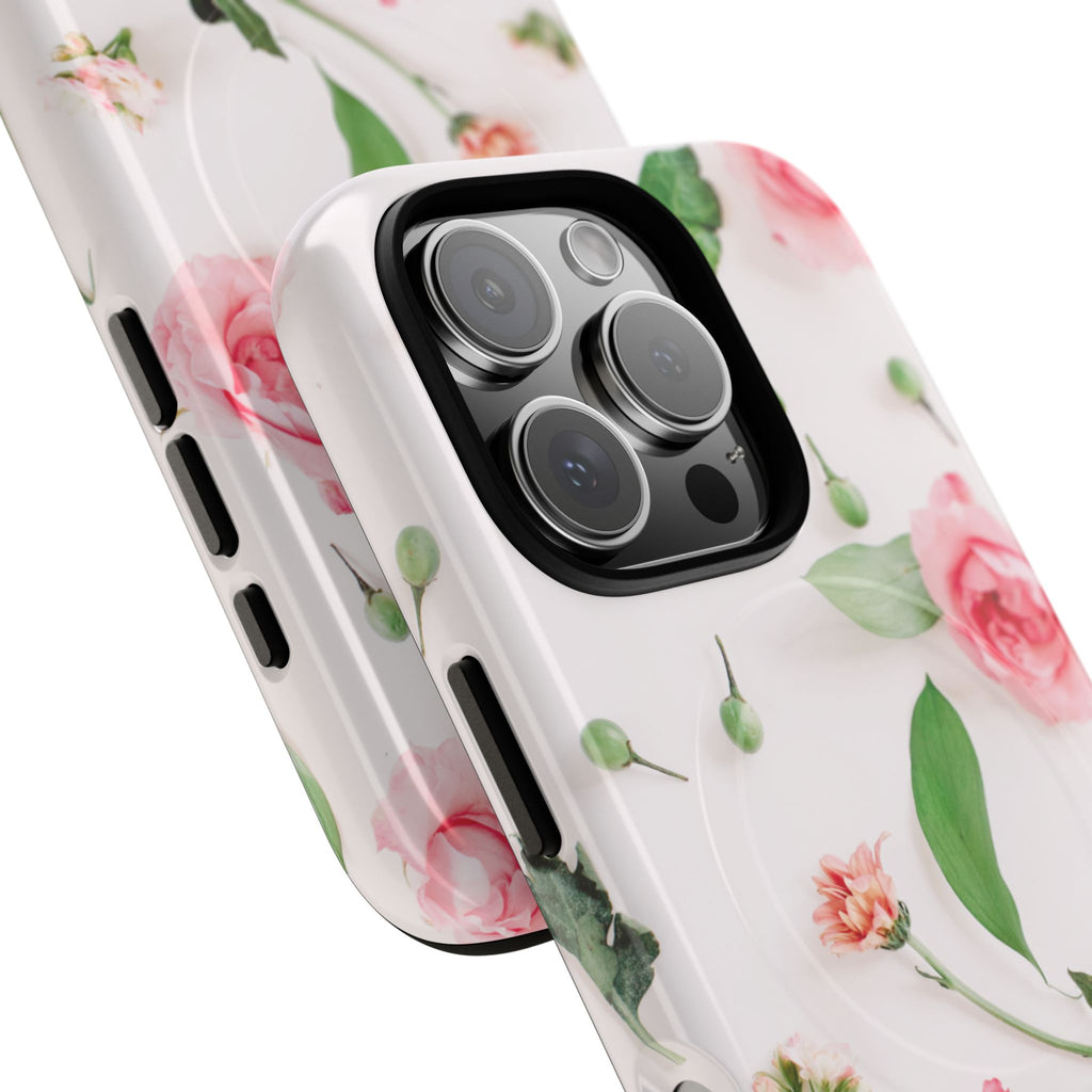 Floral Rose Tough Magnetic Phone Case