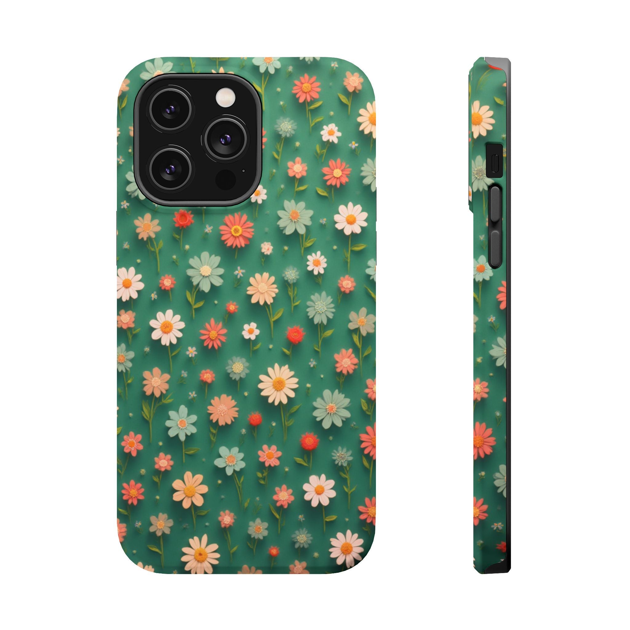 Floral Daisy Magnetic Impact-Resistant Phone Case