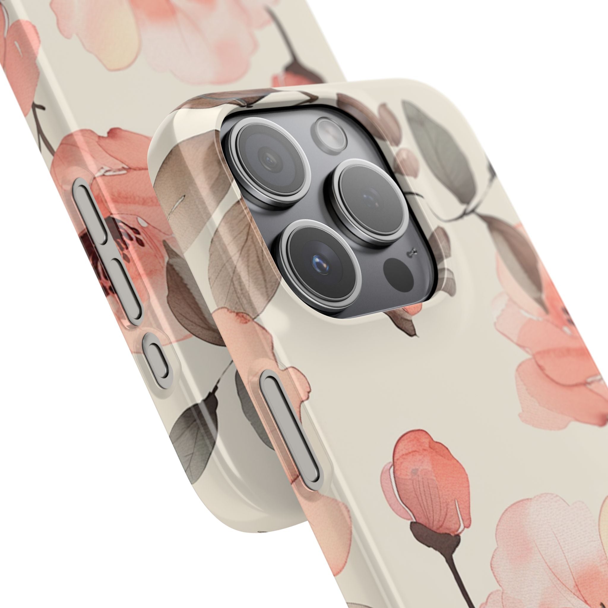 Floral Snap Phone Case — Blush Watercolor Poppies