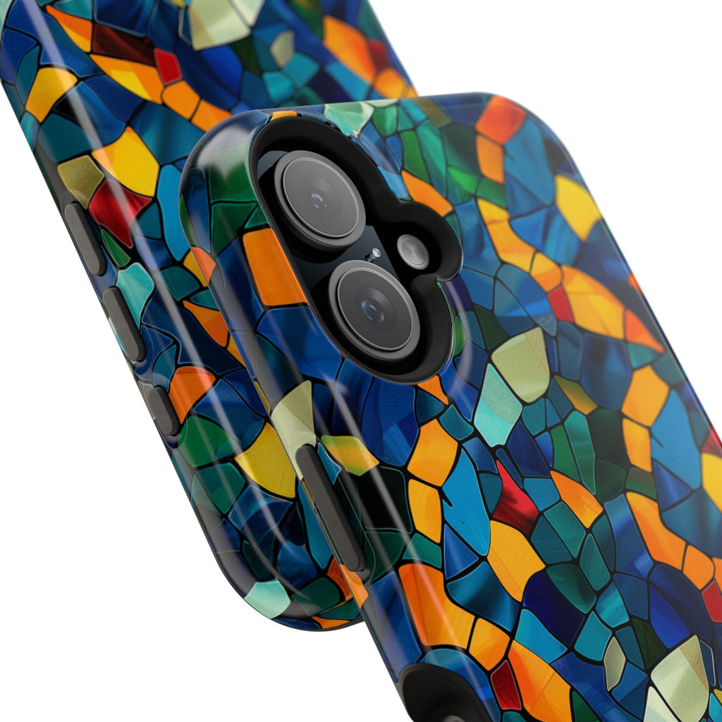 Stained Glass Mosaic Magnetic Impact Phone Case — Durable Protective Cover