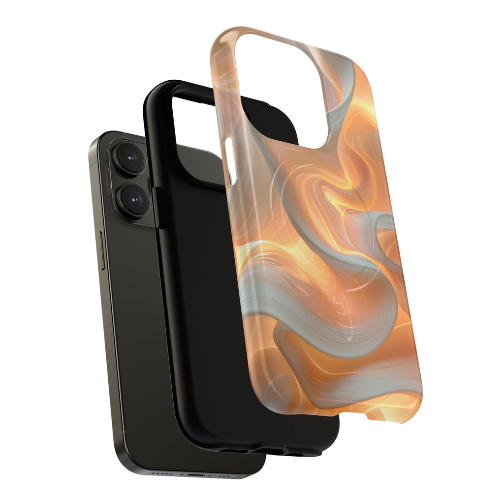 Marbled Amber Swirl Tough Magnetic Case