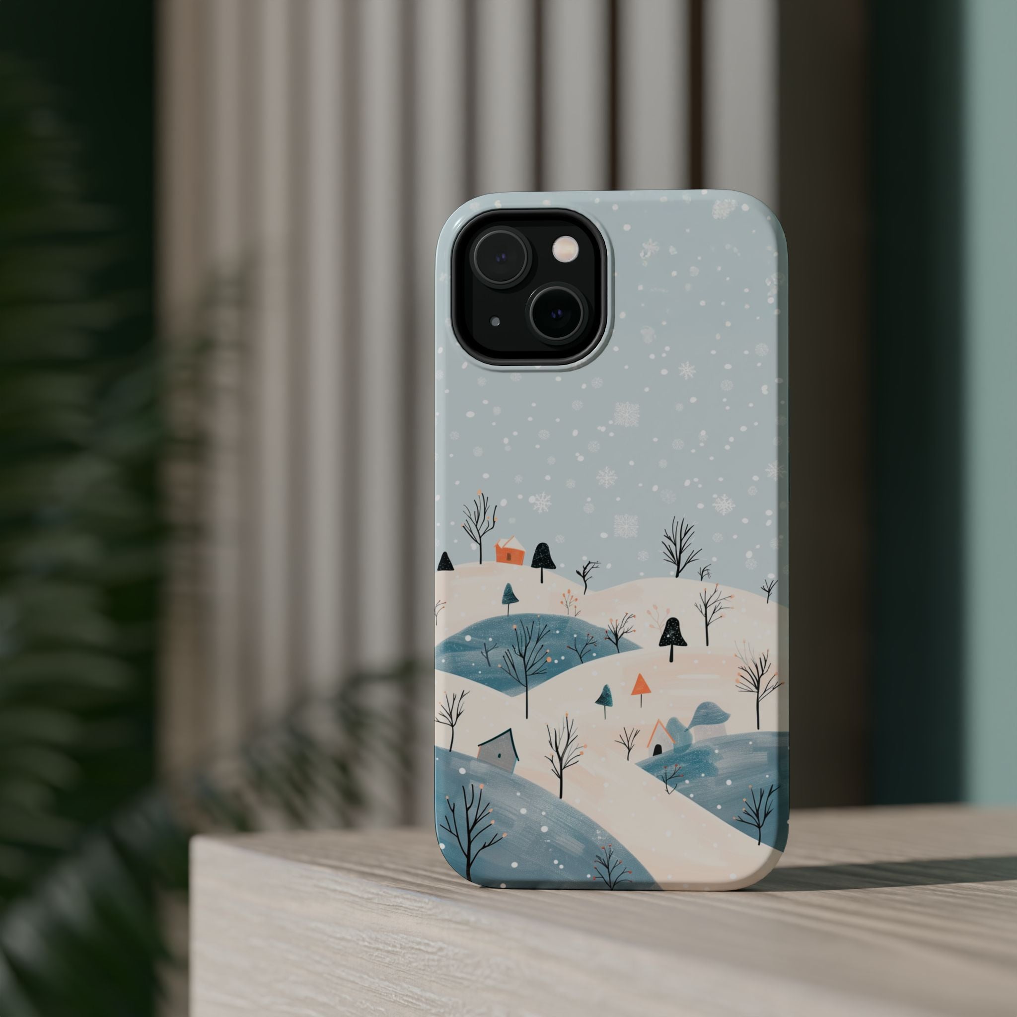 Winter Snowy Hills Magnetic Impact Phone Case — Cute Scenic Landscape iPhone Cover