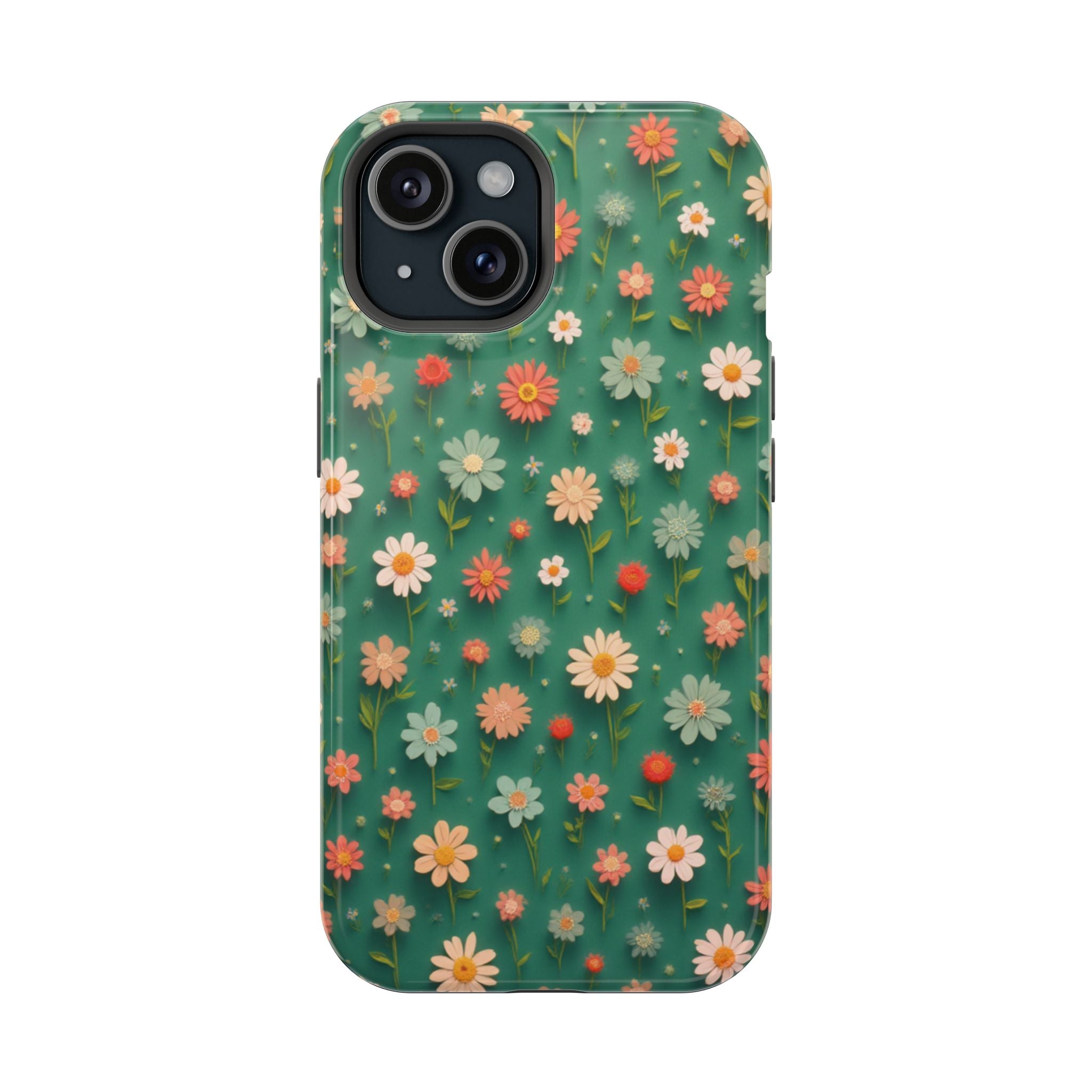 Floral Daisy Magnetic Impact-Resistant Phone Case