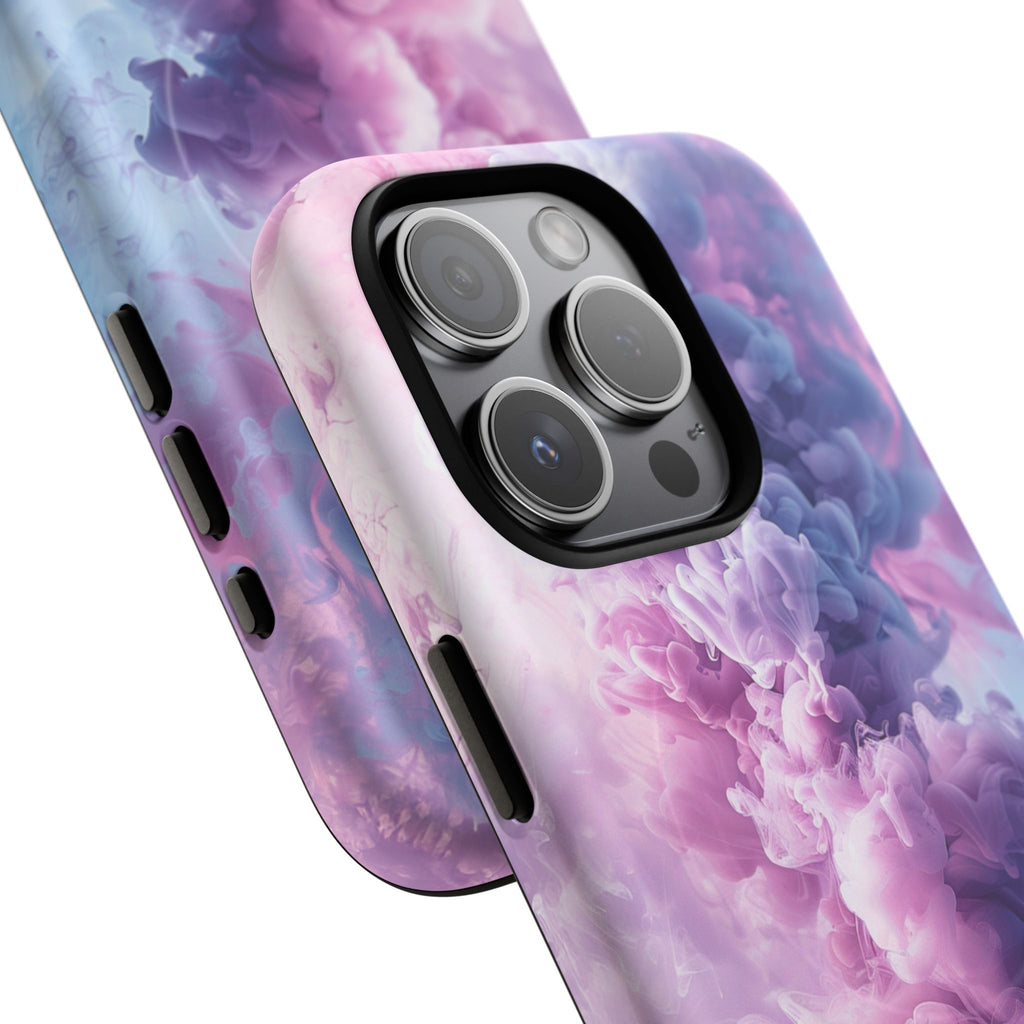 Magnetic Tough Phone Case — Pink & Purple Cloud Smoke Design