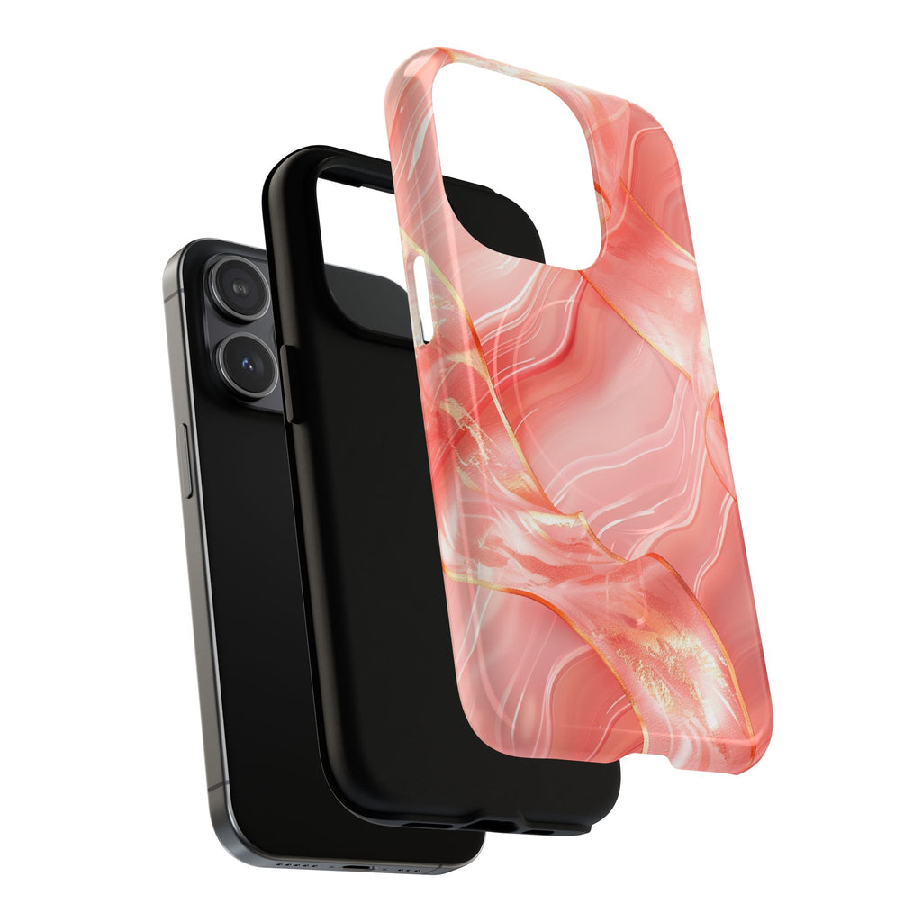 Pink Marble Magnetic Phone Case — Tough Protective iPhone Cover