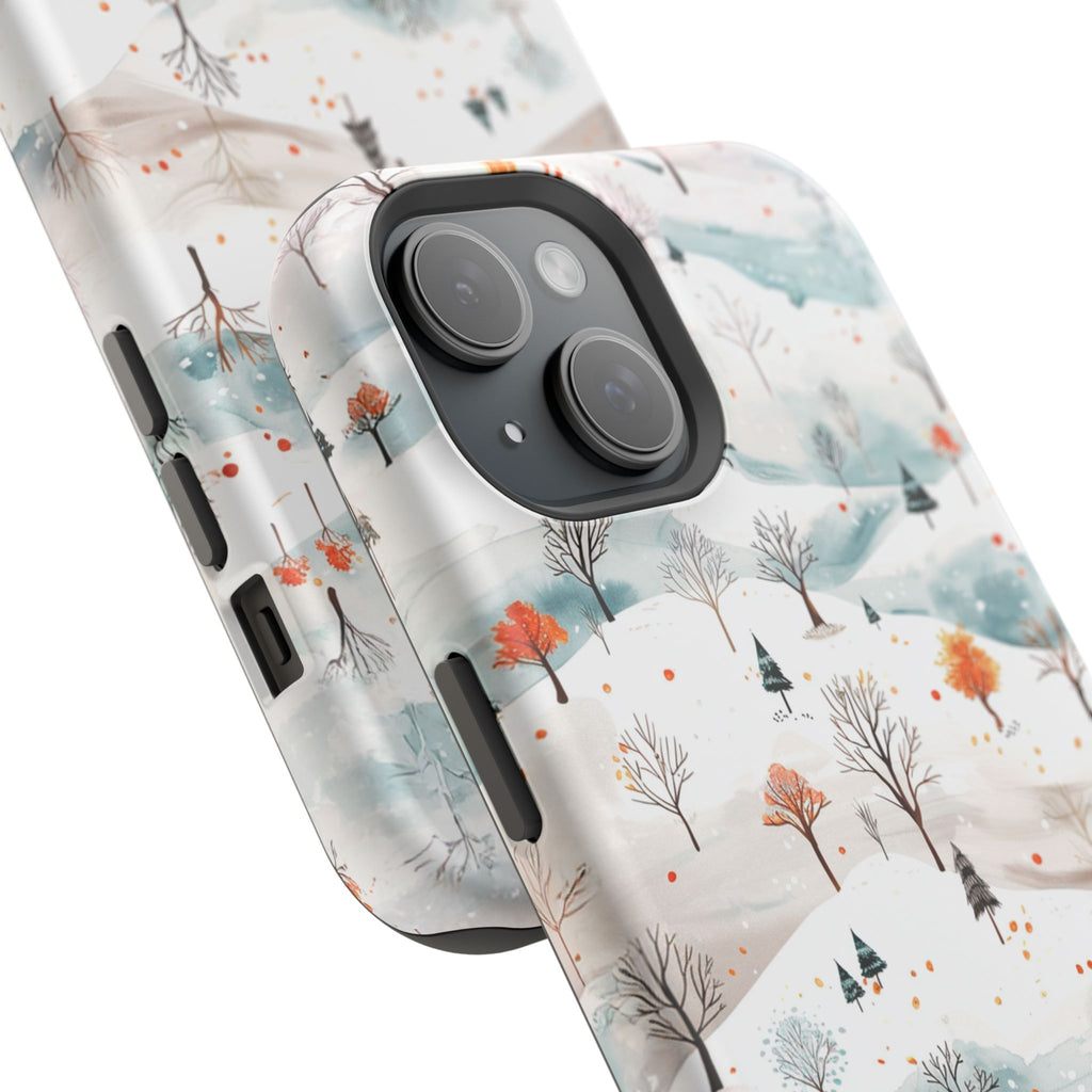 Winter Woodland Magnetic Phone Case — Impact-Resistant MagSafe-Compatible