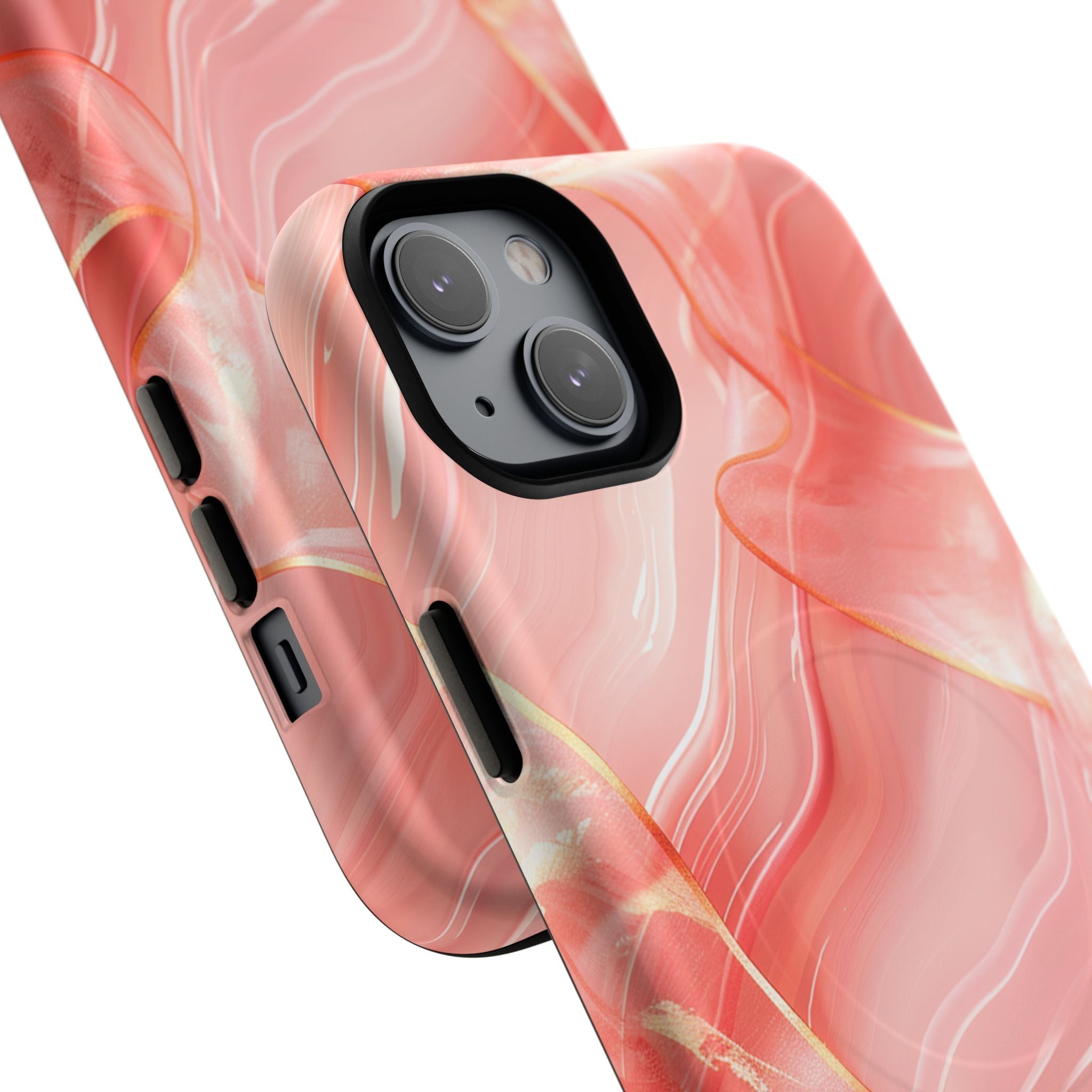 Pink Marble Magnetic Phone Case — Tough Protective iPhone Cover