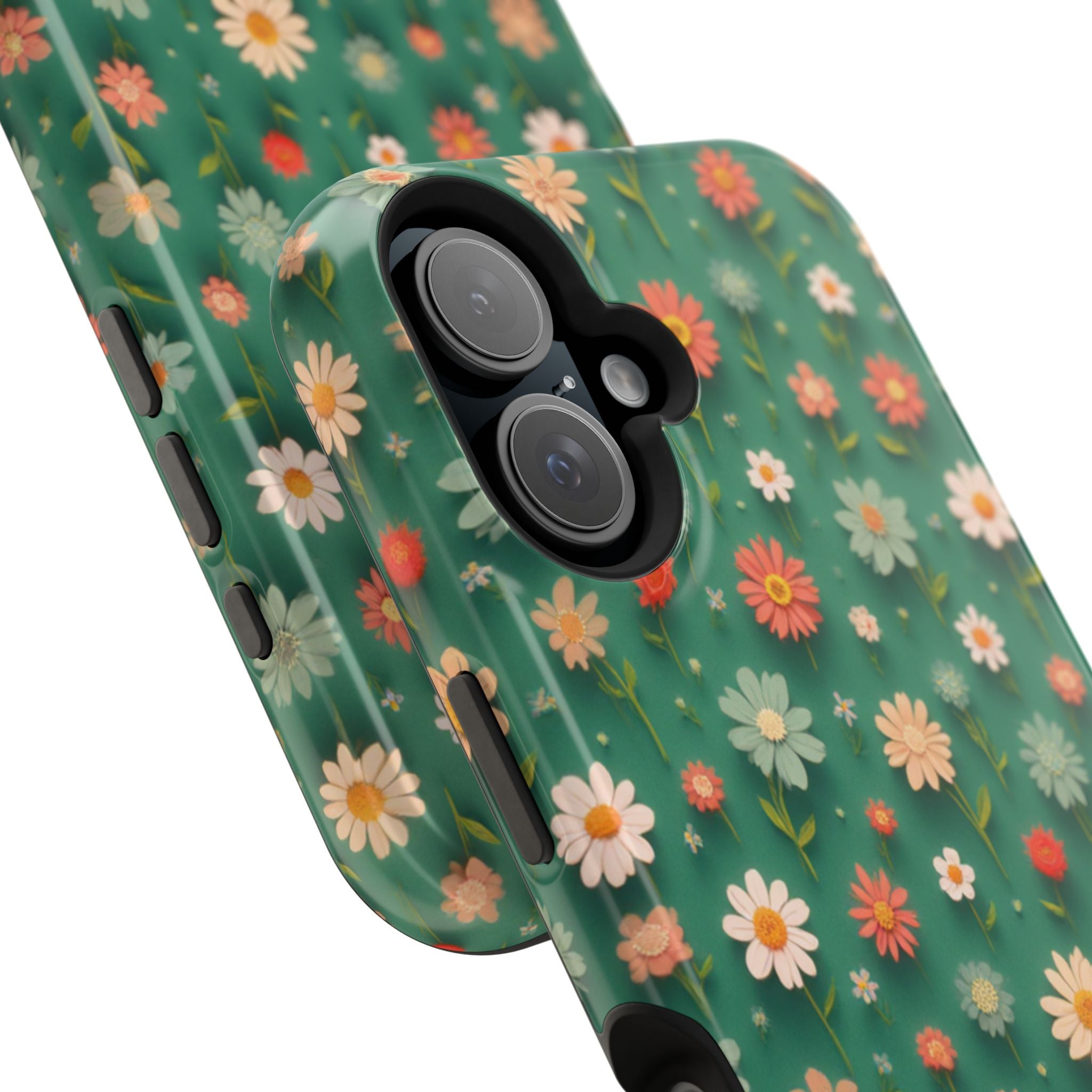 Floral Daisy Magnetic Impact-Resistant Phone Case