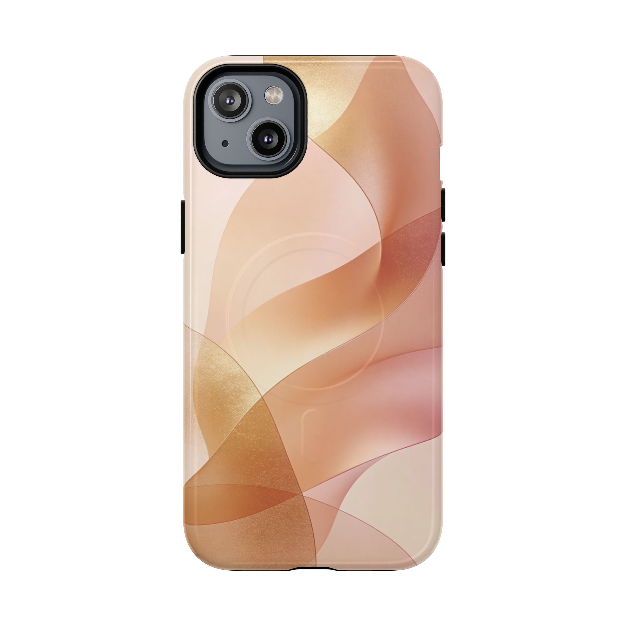 Magnetic Tough Phone Case — Abstract Peach Wave Armor