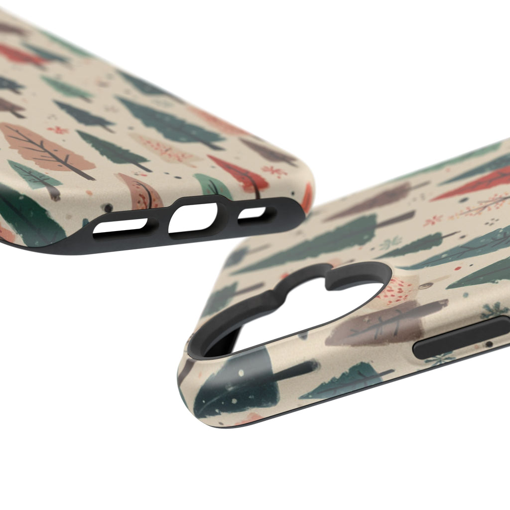 Forest Pattern Magnetic Impact-Resistant Phone Case — Winter Tree Design
