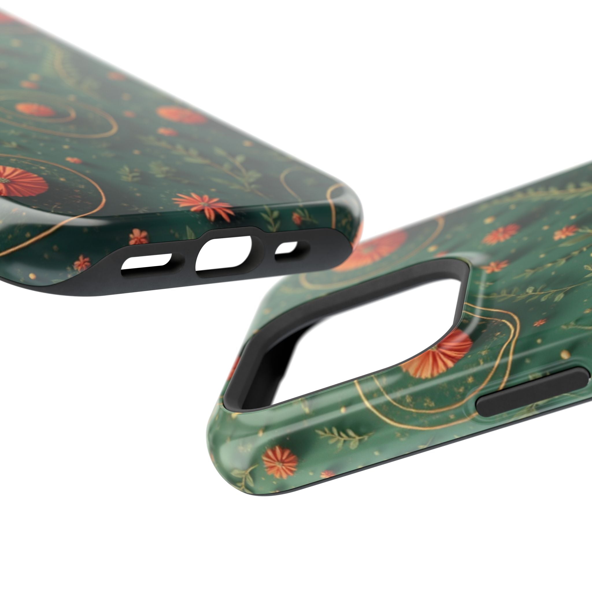 Floral Green Magnetic Impact Phone Case — Protective Botanical Design