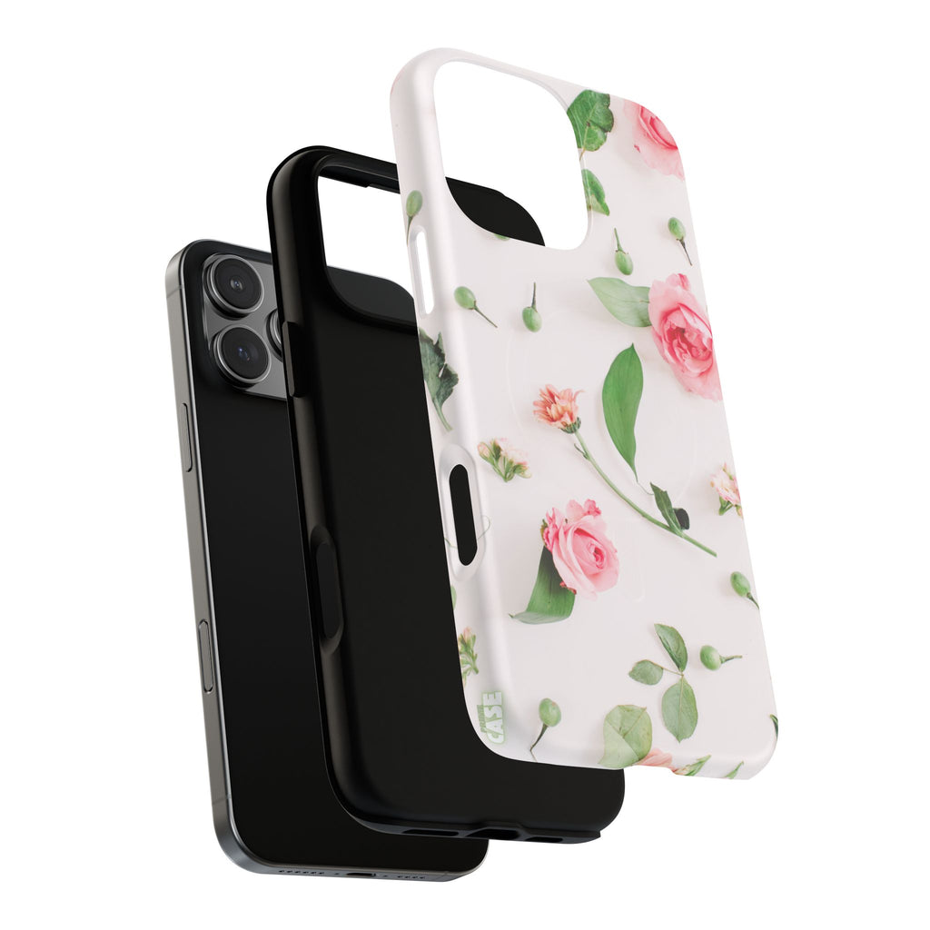 Floral Rose Tough Magnetic Phone Case
