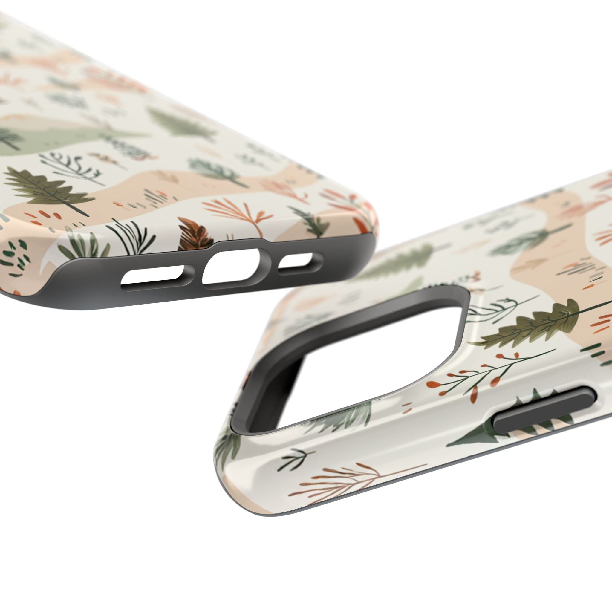 Magnetic Impact-Resistant Phone Case — Woodland Trees Pattern