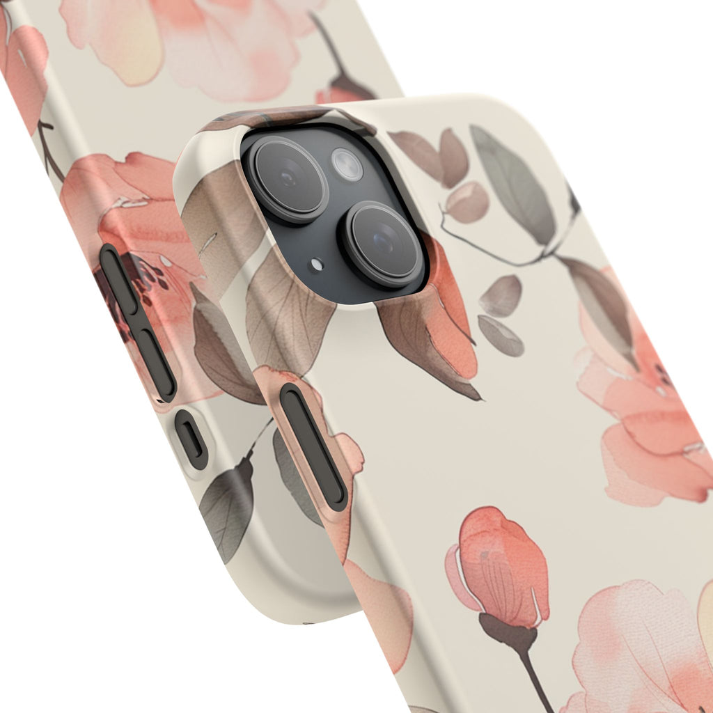 Floral Snap Phone Case — Blush Watercolor Poppies