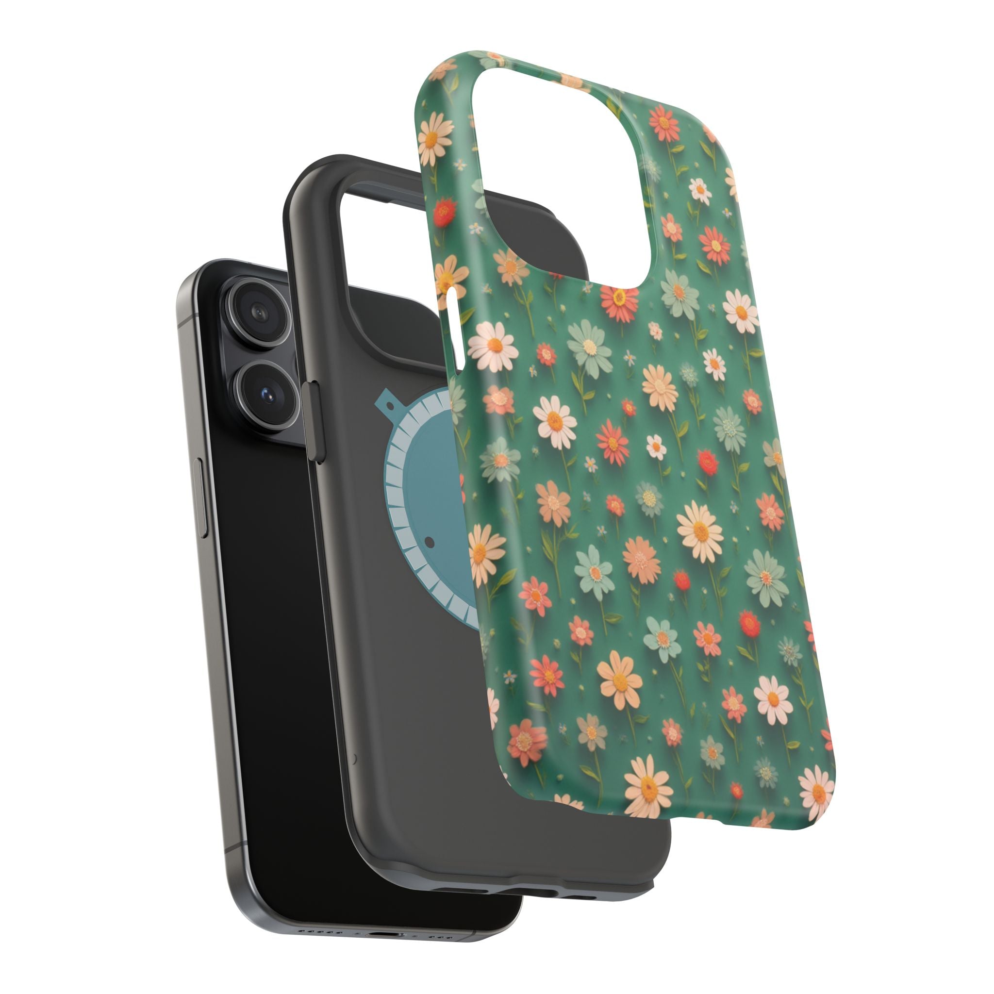 Floral Daisy Magnetic Impact-Resistant Phone Case