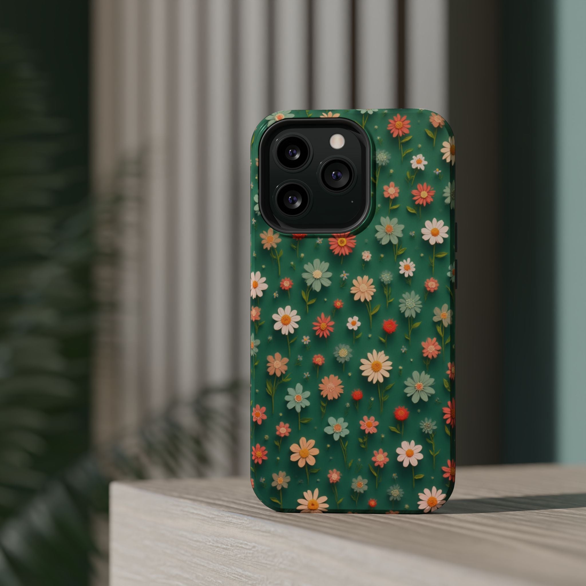 Floral Daisy Magnetic Impact-Resistant Phone Case