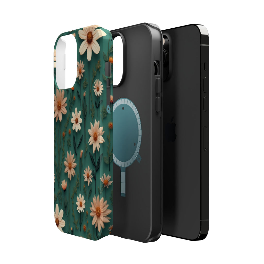 Floral Daisy Magnetic Impact-Resistant Phone Case
