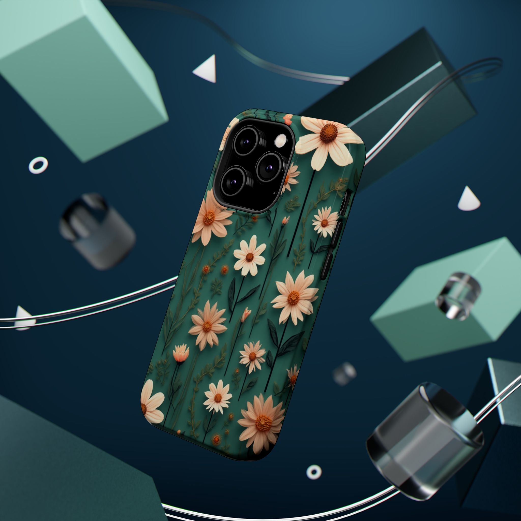 Floral Daisy Magnetic Impact-Resistant Phone Case