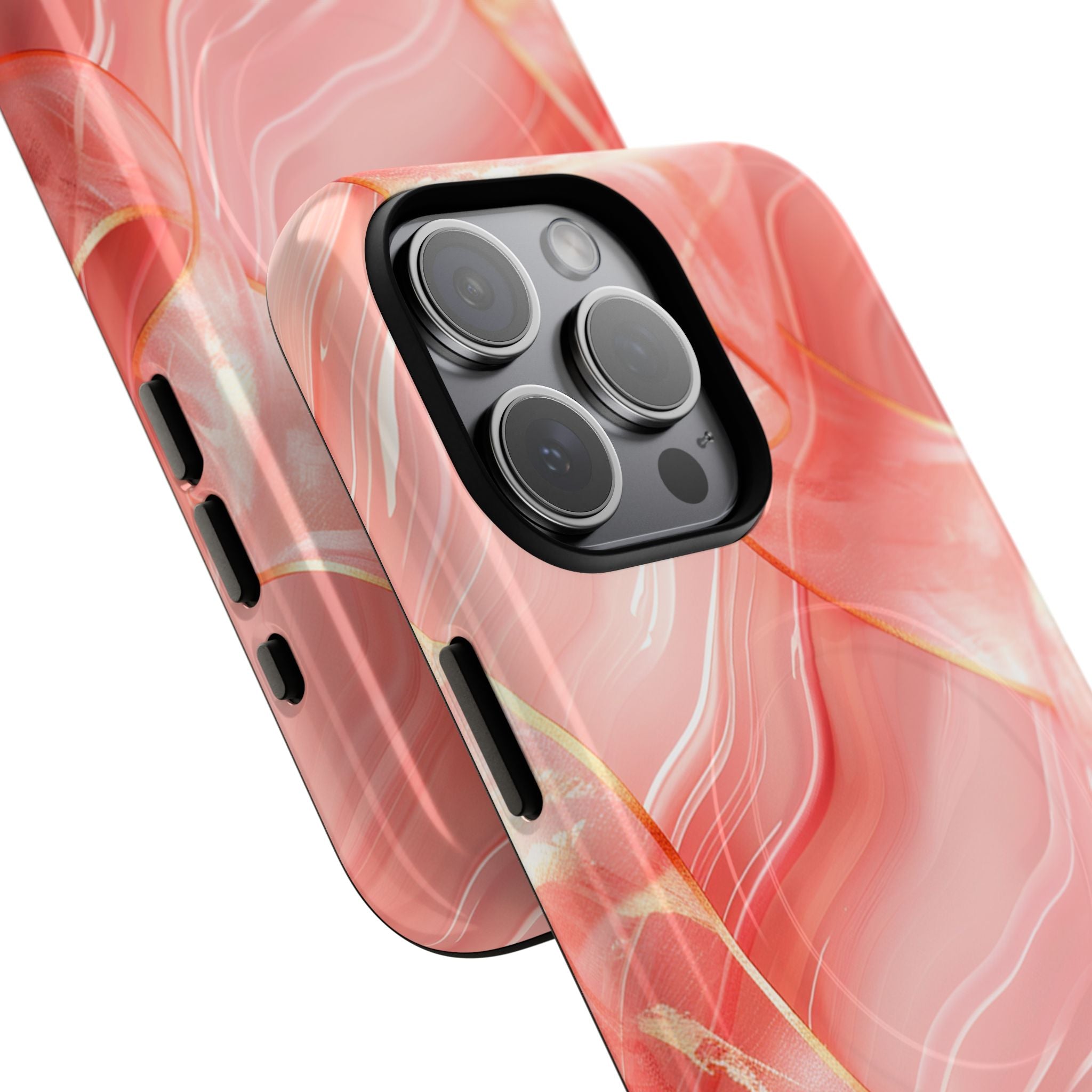 Pink Marble Magnetic Phone Case — Tough Protective iPhone Cover