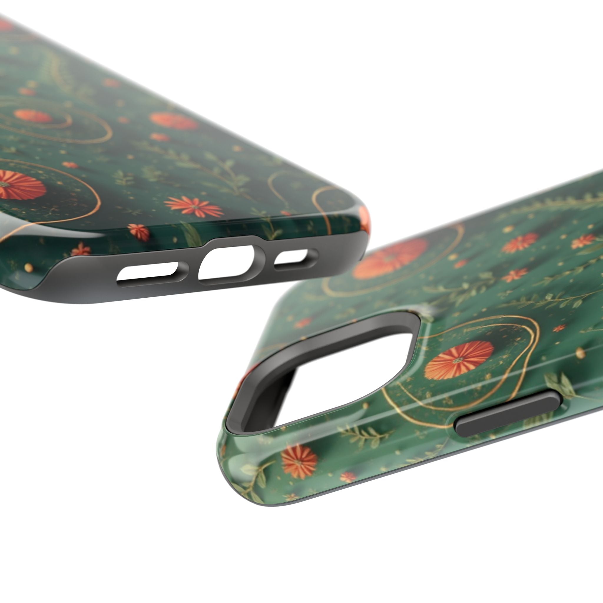 Floral Green Magnetic Impact Phone Case — Protective Botanical Design