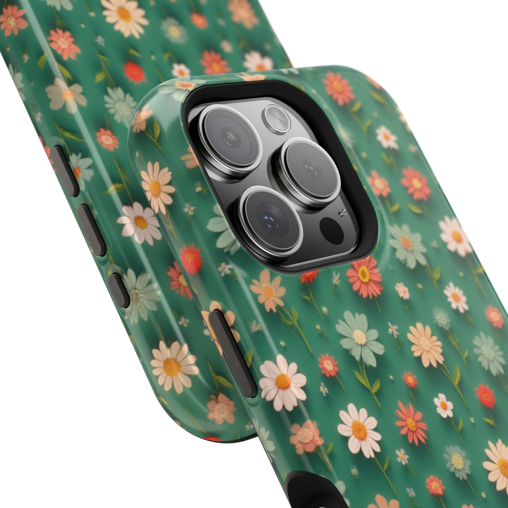 Floral Daisy Magnetic Impact-Resistant Phone Case