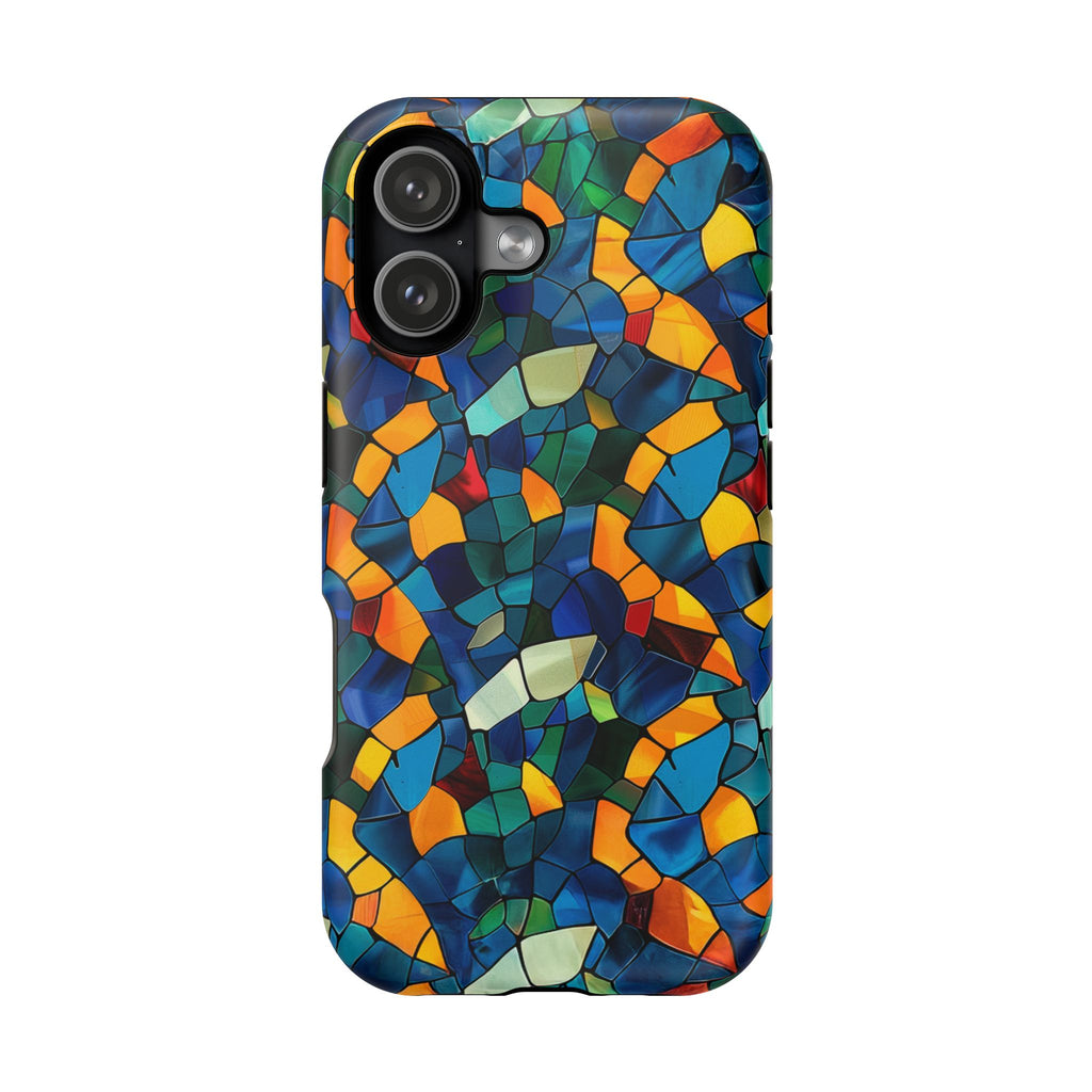 Stained Glass Mosaic Magnetic Impact Phone Case — Durable Protective Cover