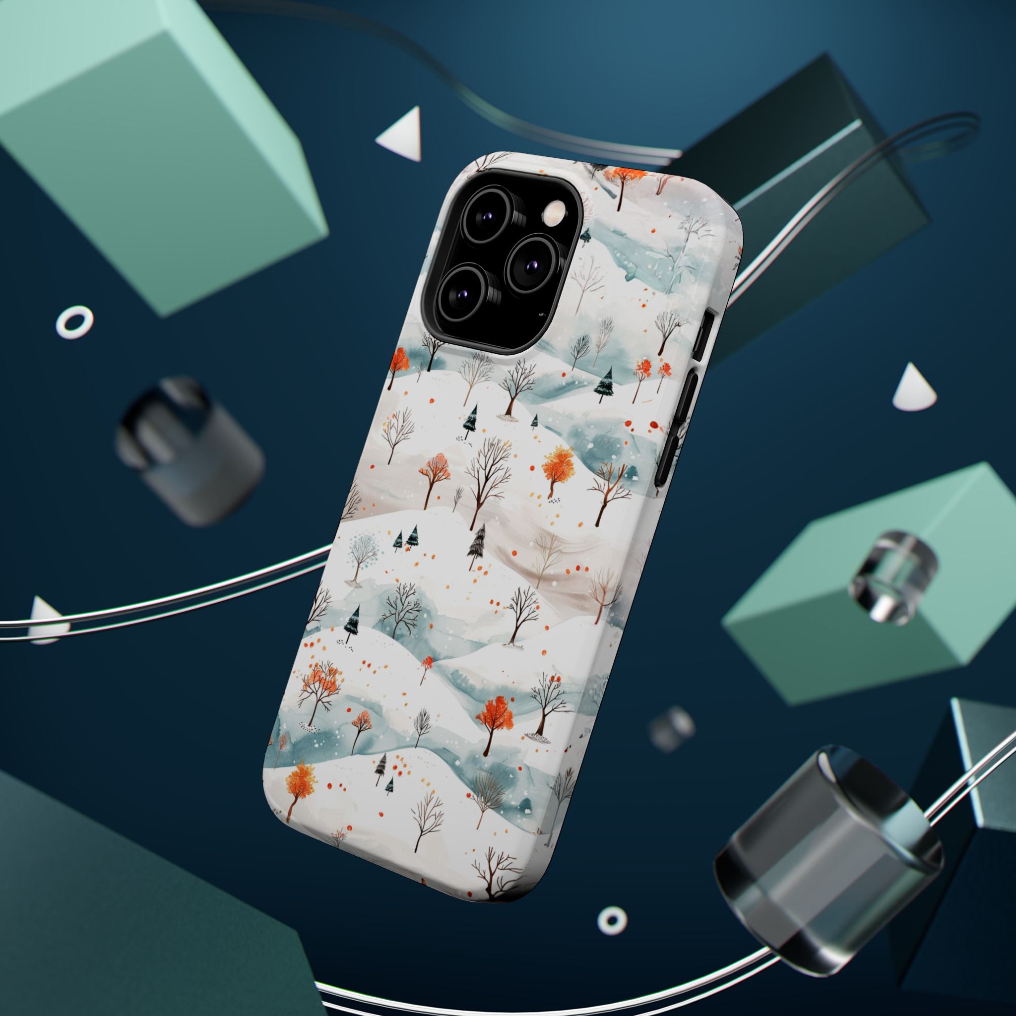 Winter Woodland Magnetic Phone Case — Impact-Resistant MagSafe-Compatible