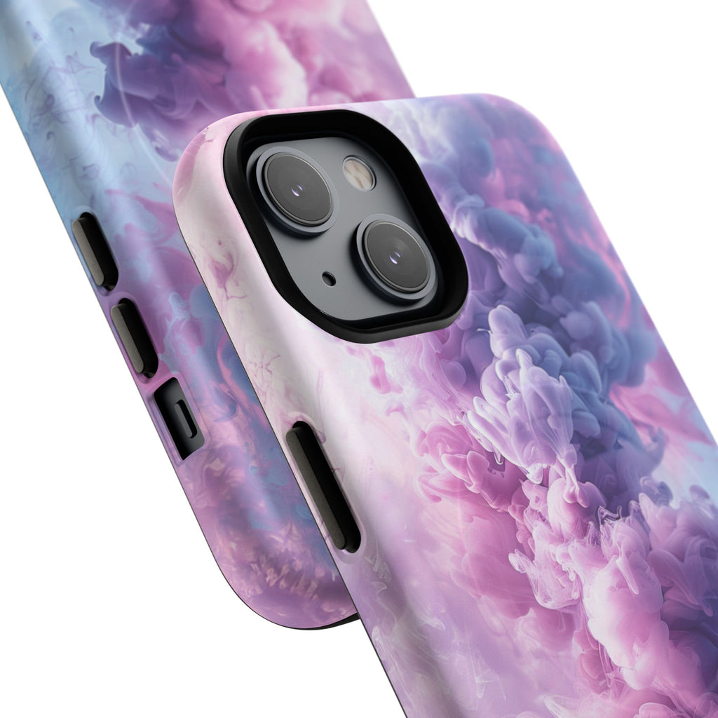 Magnetic Tough Phone Case — Pink & Purple Cloud Smoke Design