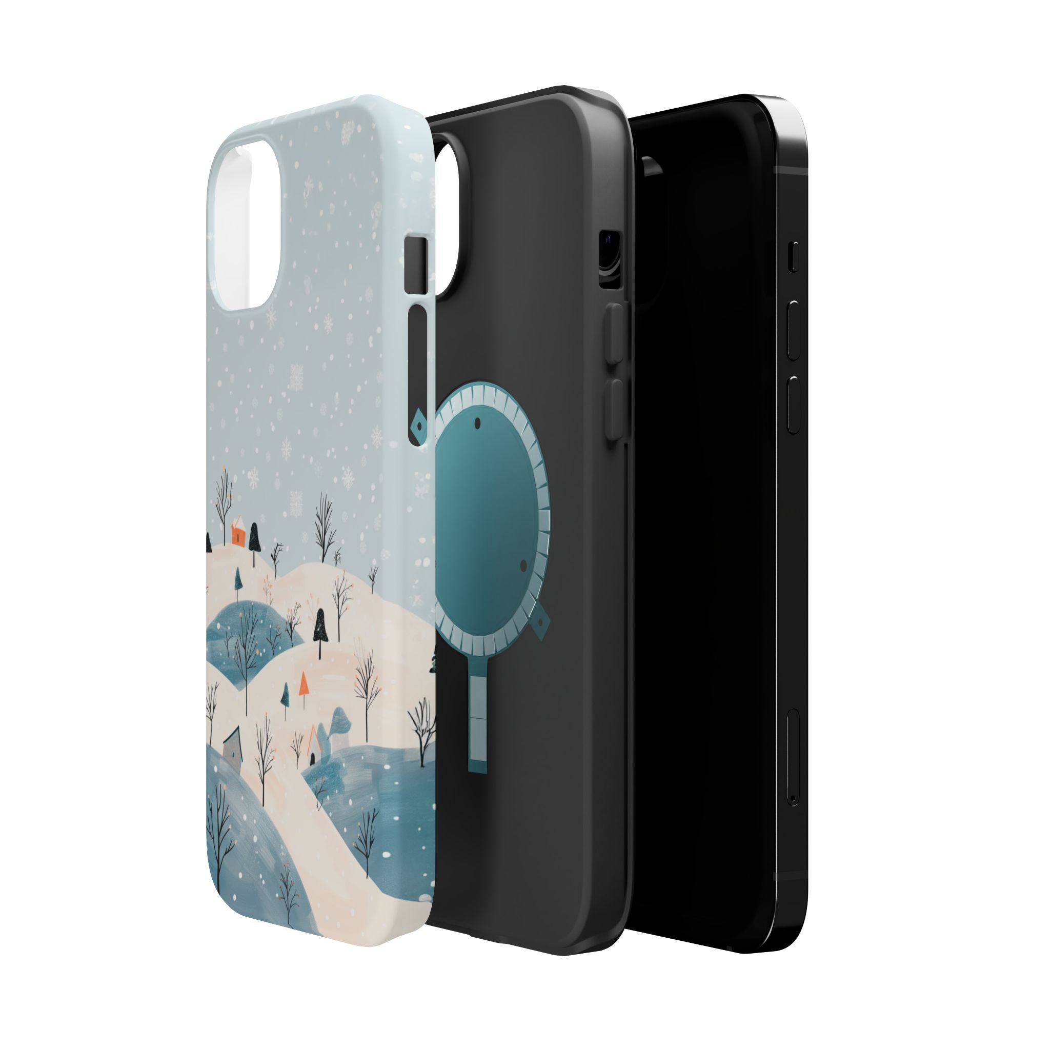 Winter Snowy Hills Magnetic Impact Phone Case — Cute Scenic Landscape iPhone Cover
