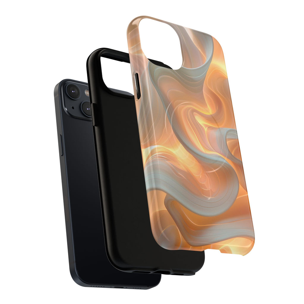 Marbled Amber Swirl Tough Magnetic Case