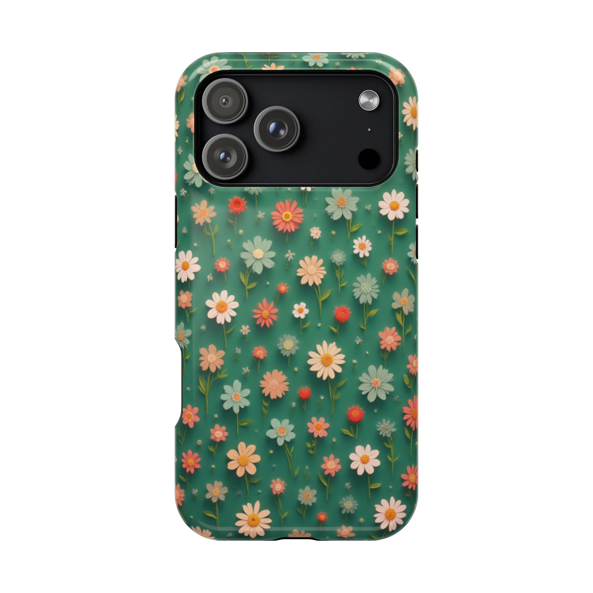 Floral Daisy Magnetic Impact-Resistant Phone Case