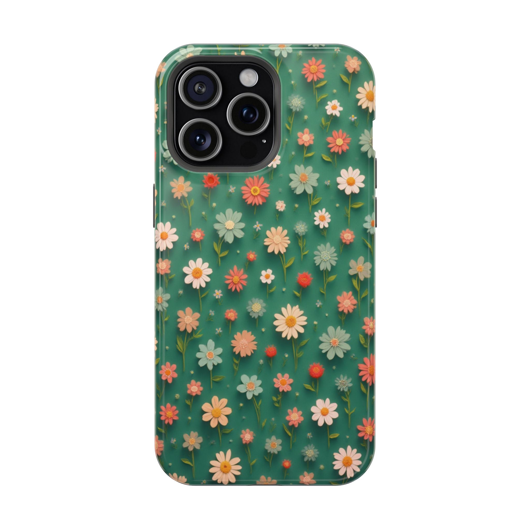 Floral Daisy Magnetic Impact-Resistant Phone Case