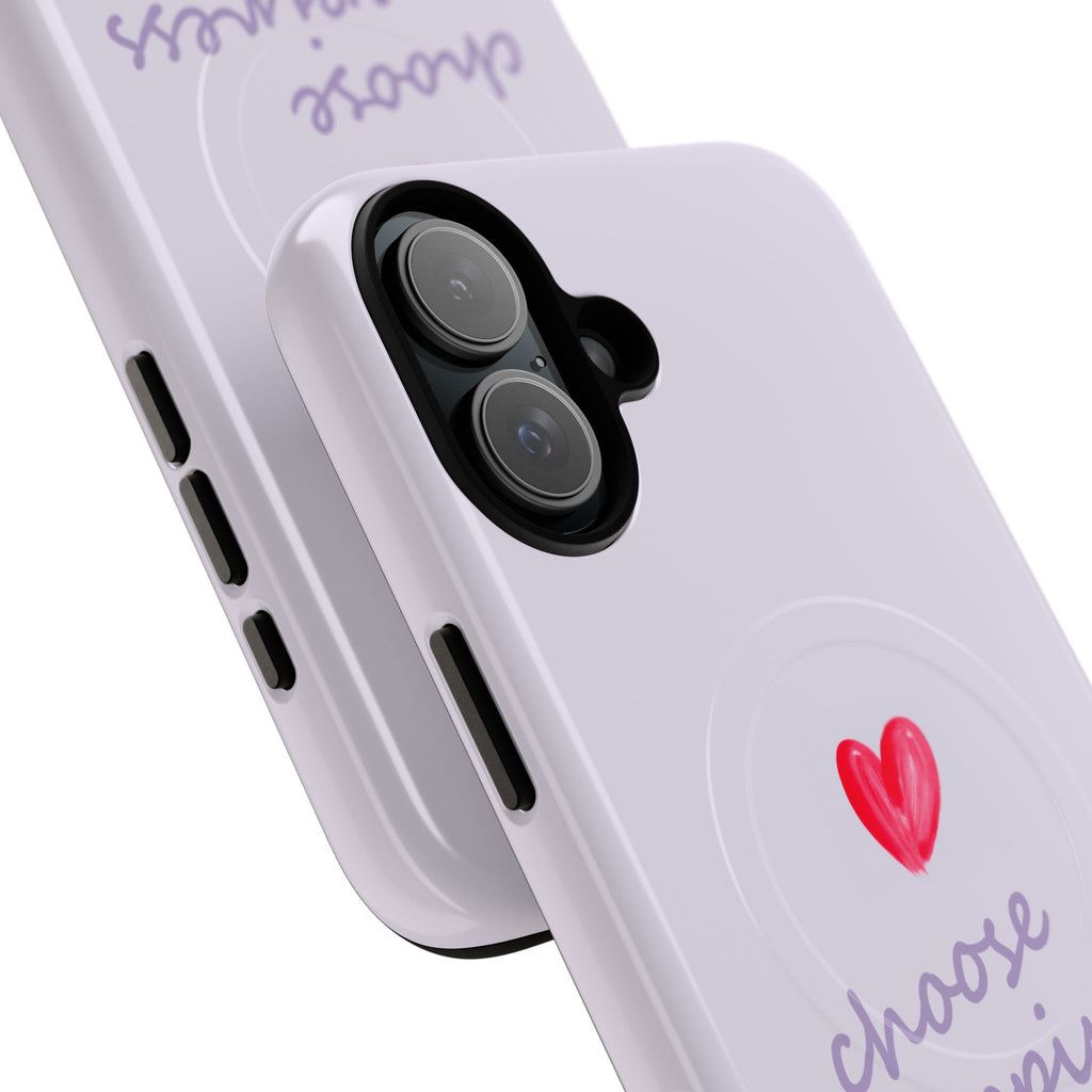 Tough Magnetic Case — "Choose Happiness" Heart Phone Cover