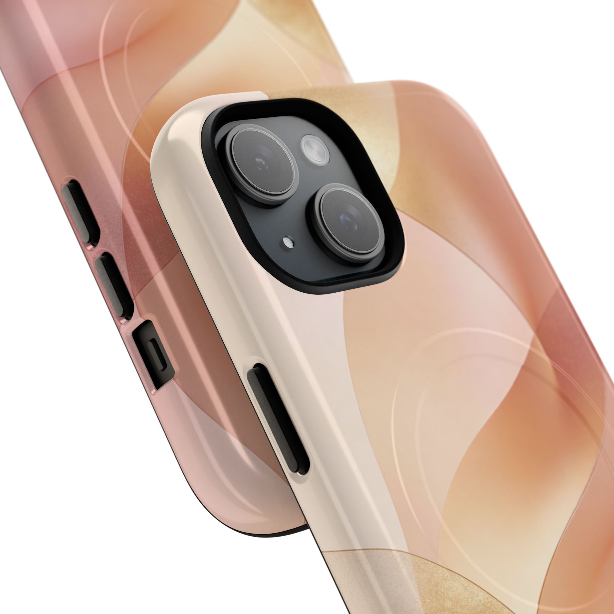 Magnetic Tough Phone Case — Abstract Peach Wave Armor