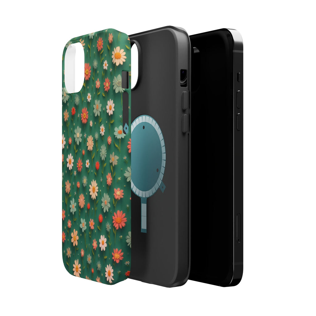 Floral Daisy Magnetic Impact-Resistant Phone Case