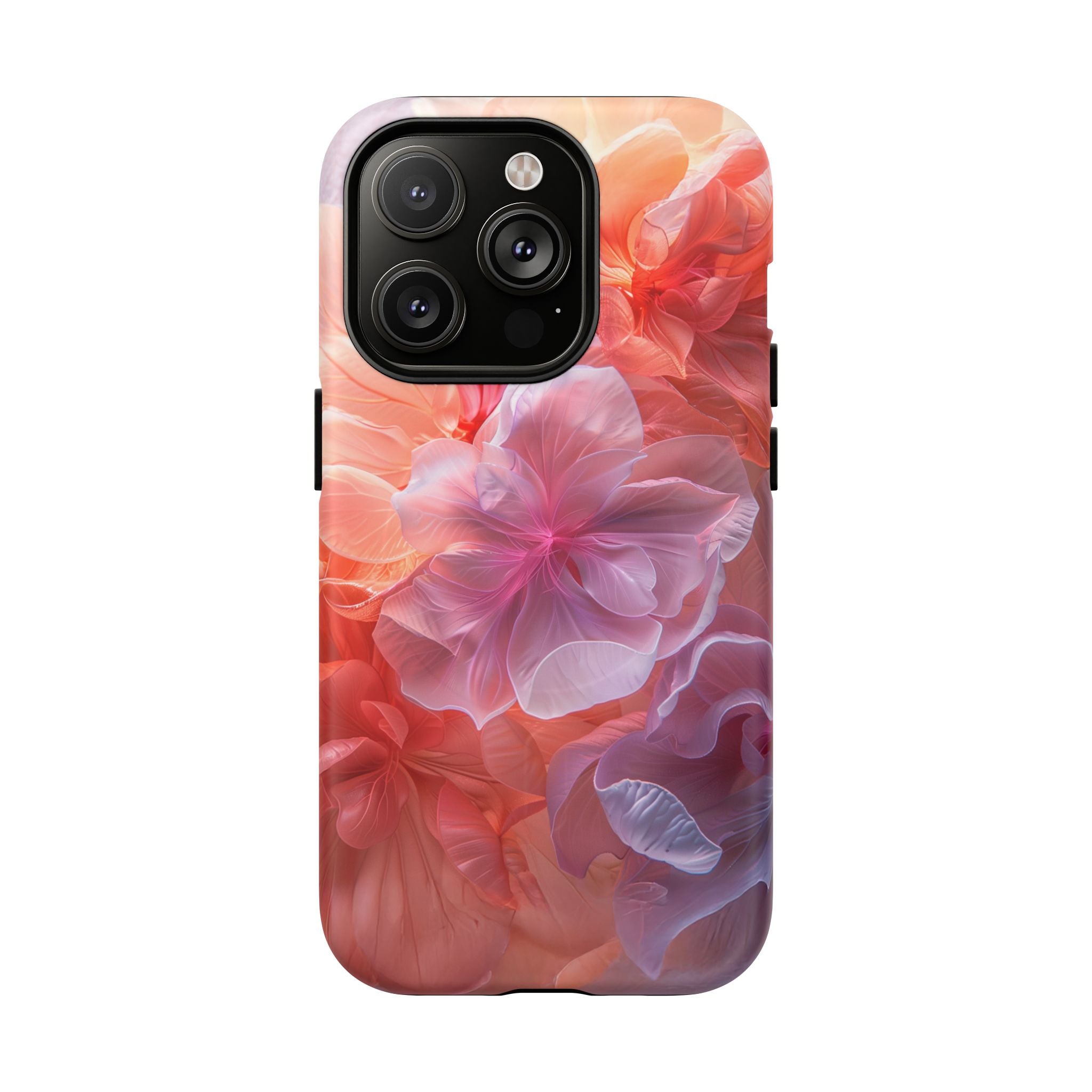 Floral Dream Tough Magnetic Phone Case — Pink Peach Petal Design
