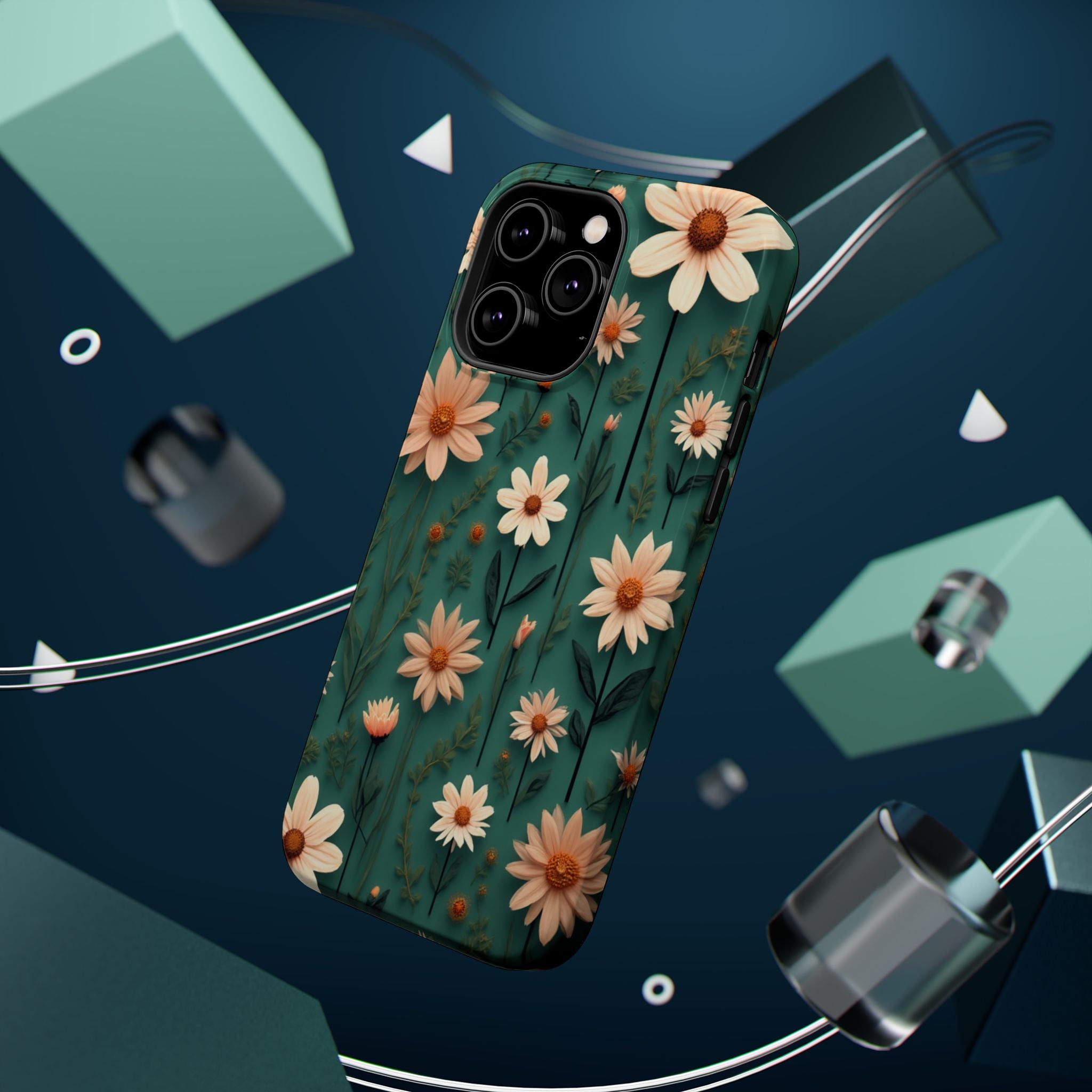 Floral Daisy Magnetic Impact-Resistant Phone Case