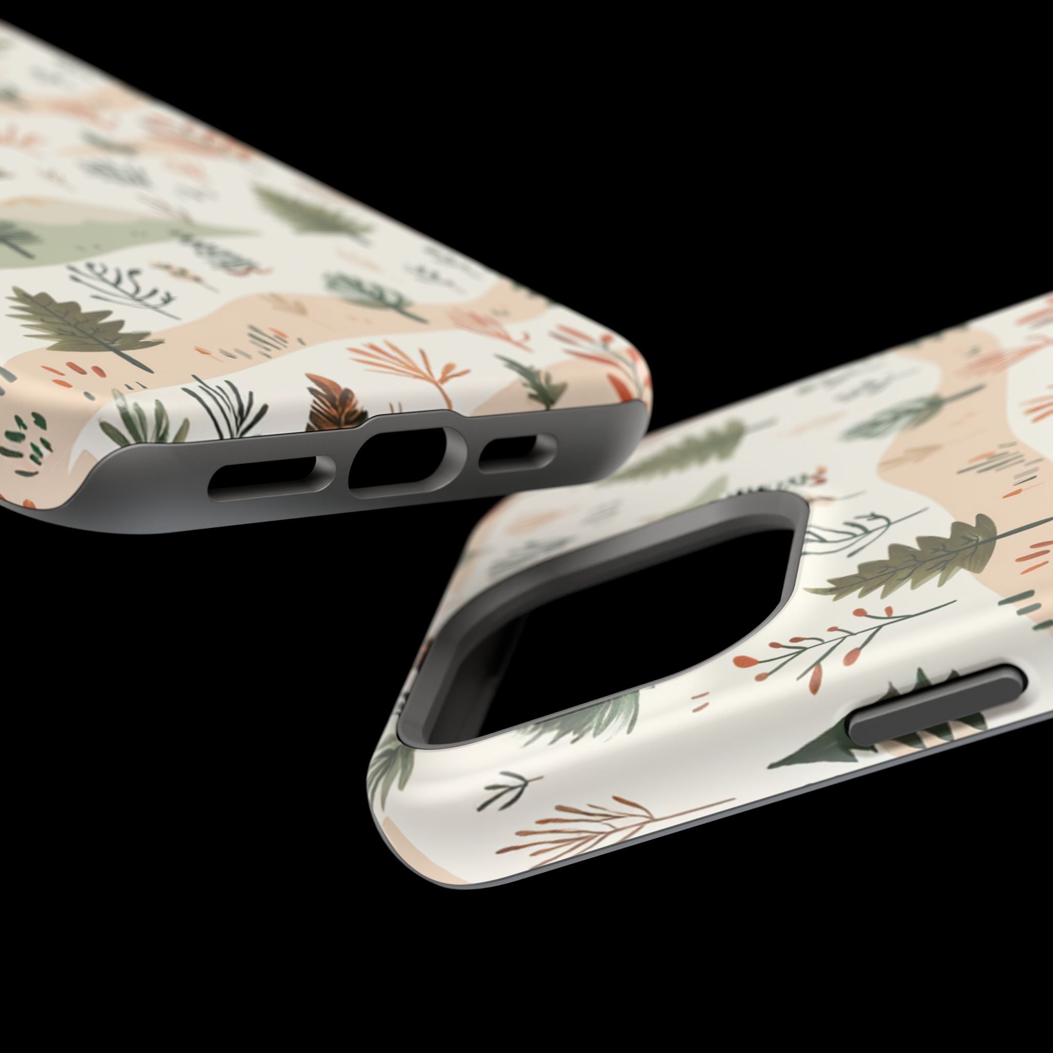Magnetic Impact-Resistant Phone Case — Woodland Trees Pattern