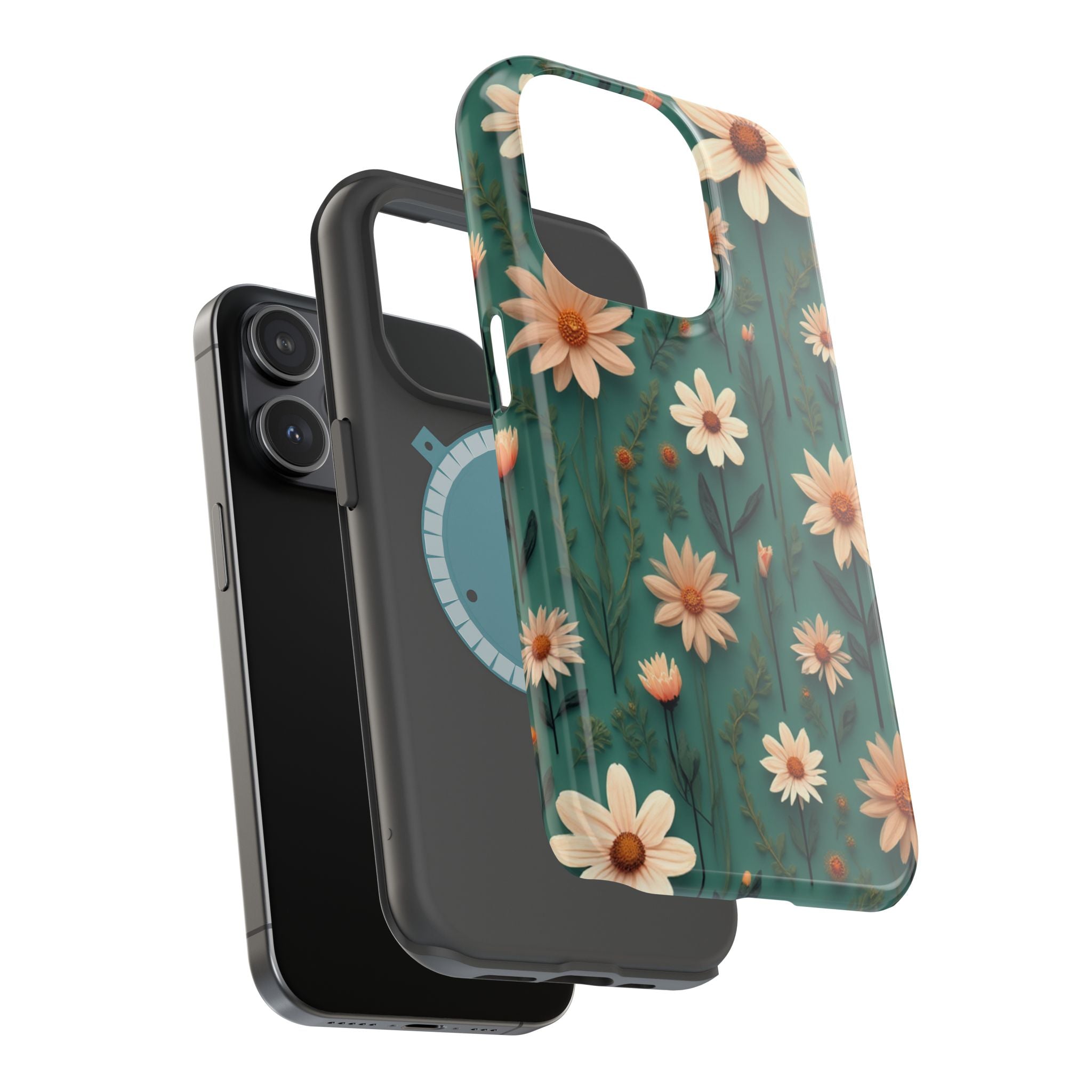 Floral Daisy Magnetic Impact-Resistant Phone Case
