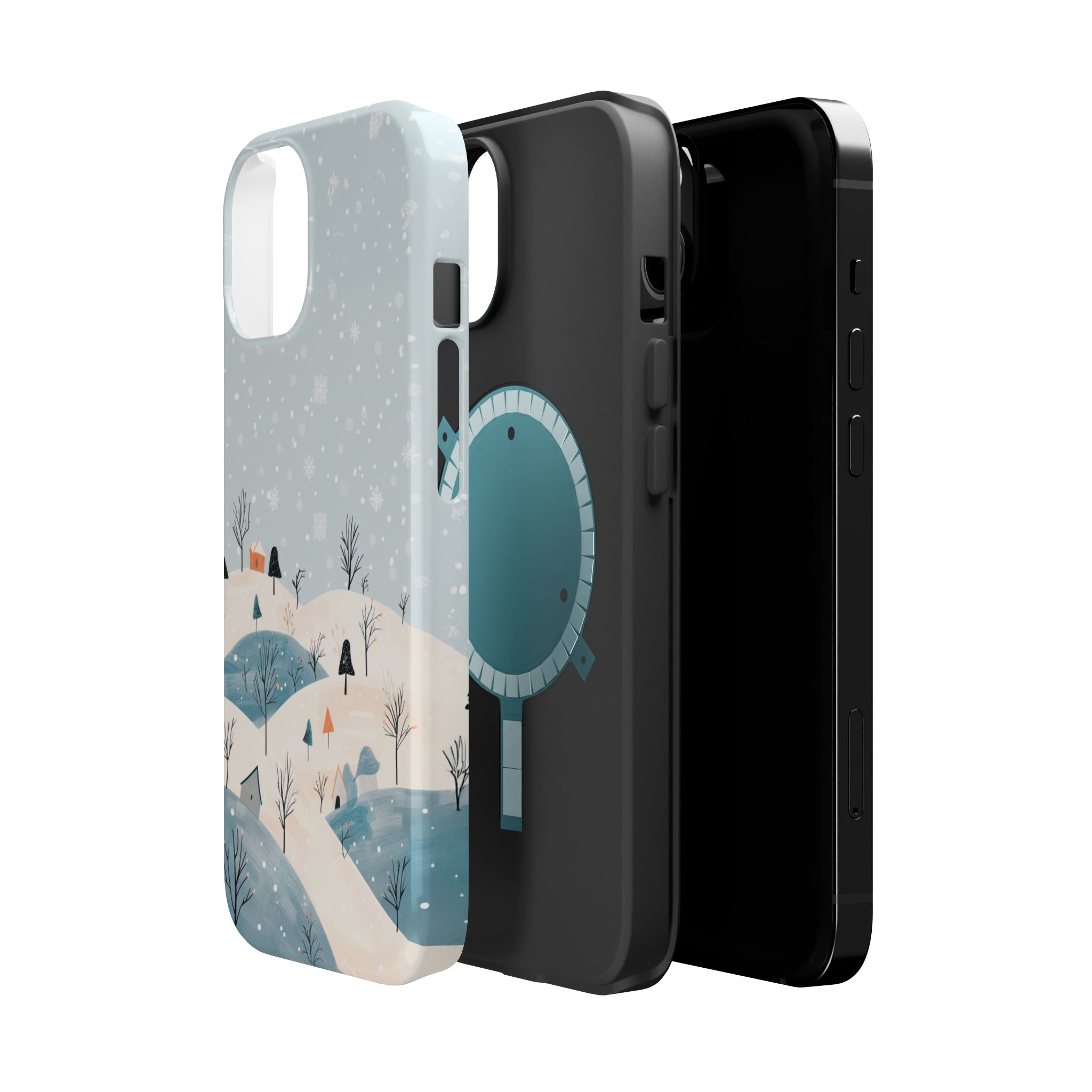 Winter Snowy Hills Magnetic Impact Phone Case — Cute Scenic Landscape iPhone Cover