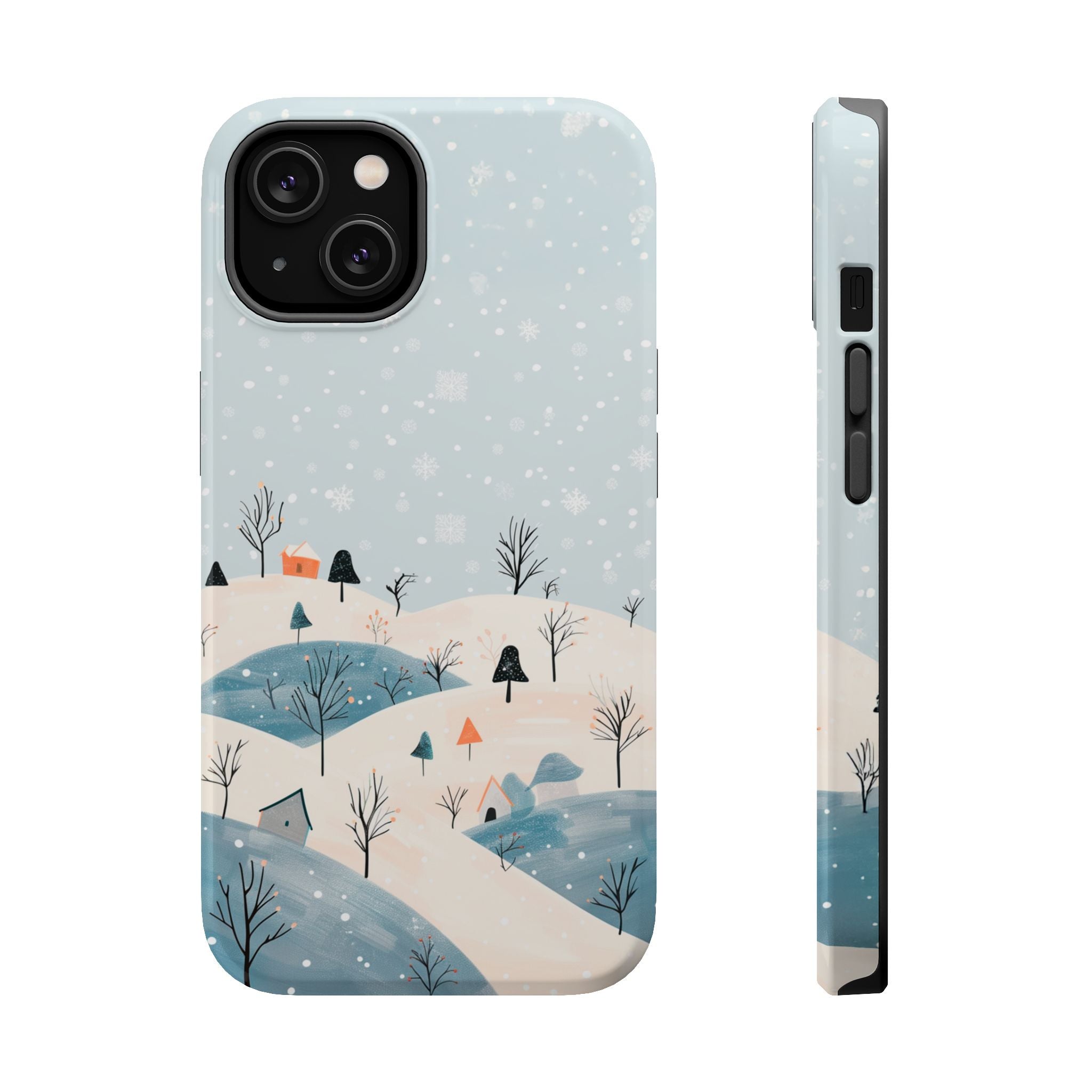 Winter Snowy Hills Magnetic Impact Phone Case — Cute Scenic Landscape iPhone Cover
