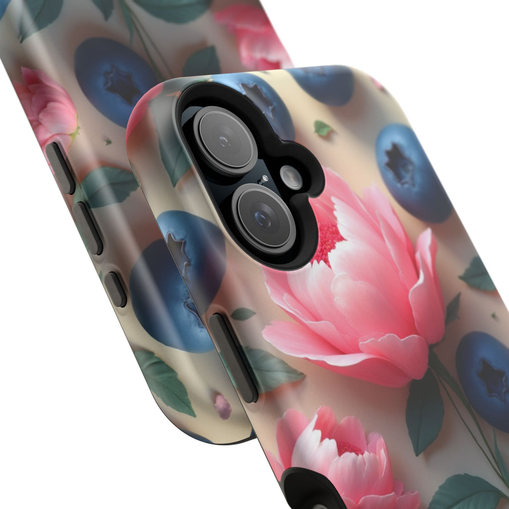 Floral Blueberry Phone Case — Magnetic Impact-Resistant