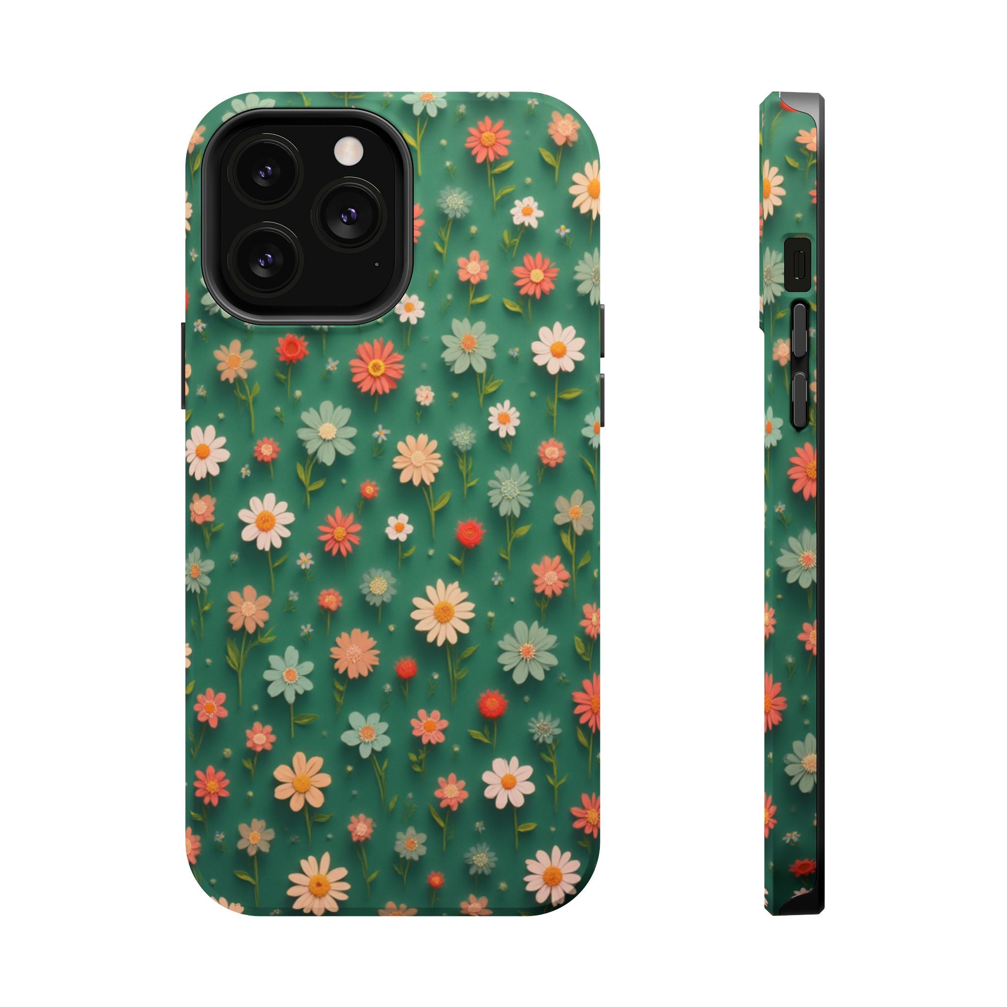 Floral Daisy Magnetic Impact-Resistant Phone Case